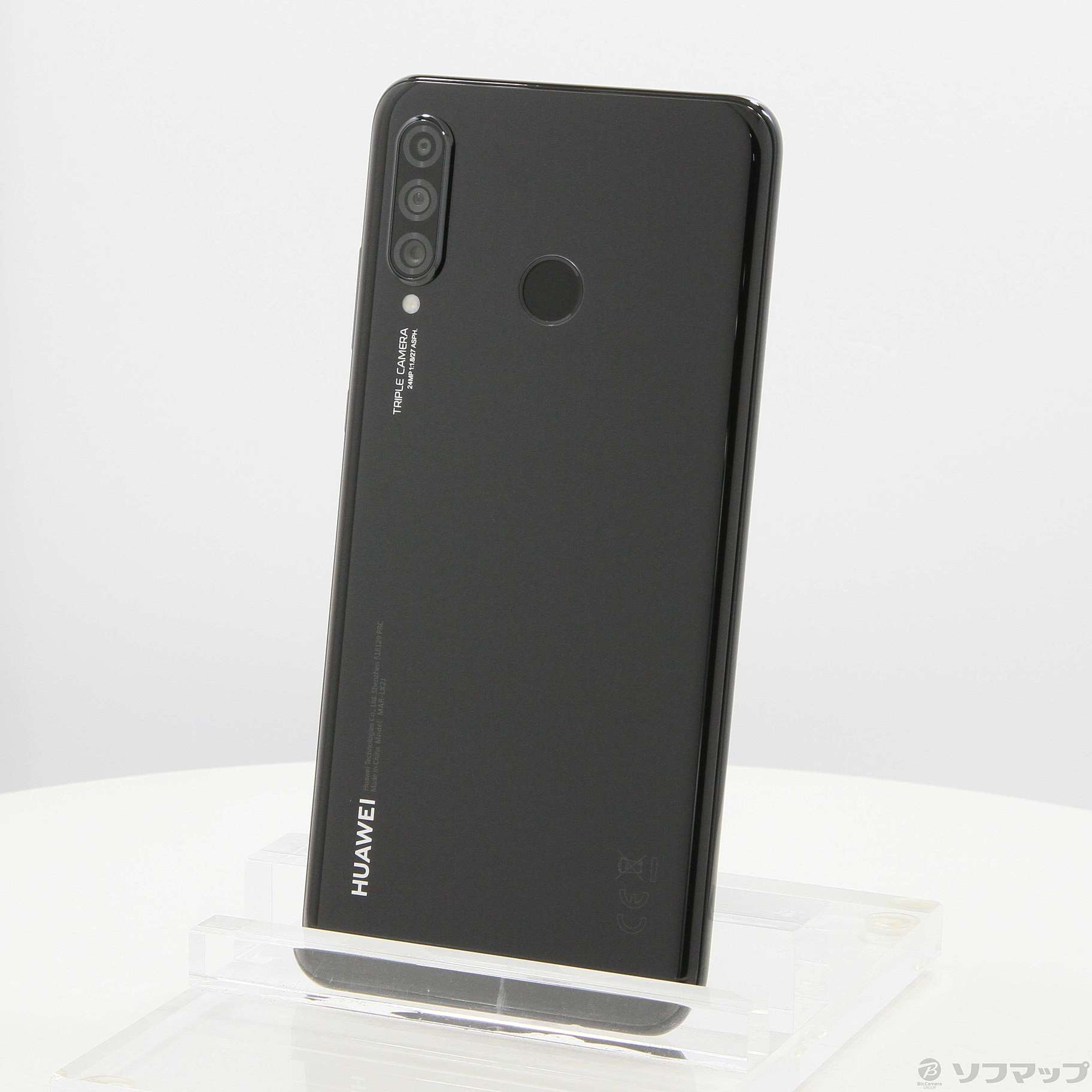 中古】HUAWEI P30 lite 64GB ミッドナイトブラック MAR-LX2J SIMフリー