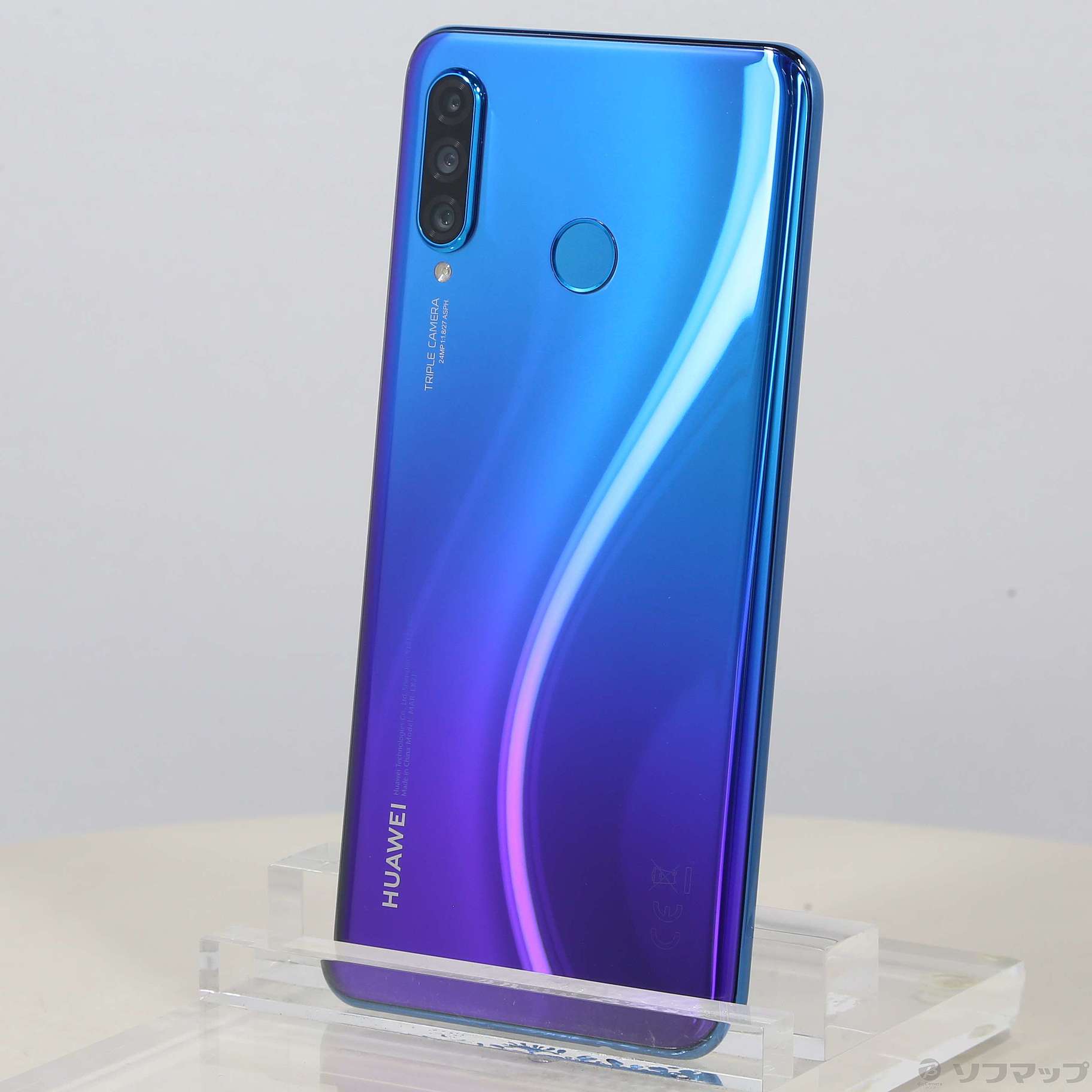 中古】HUAWEI P30 lite 64GB ピーコックブルー MAR-LX2J SIMフリー