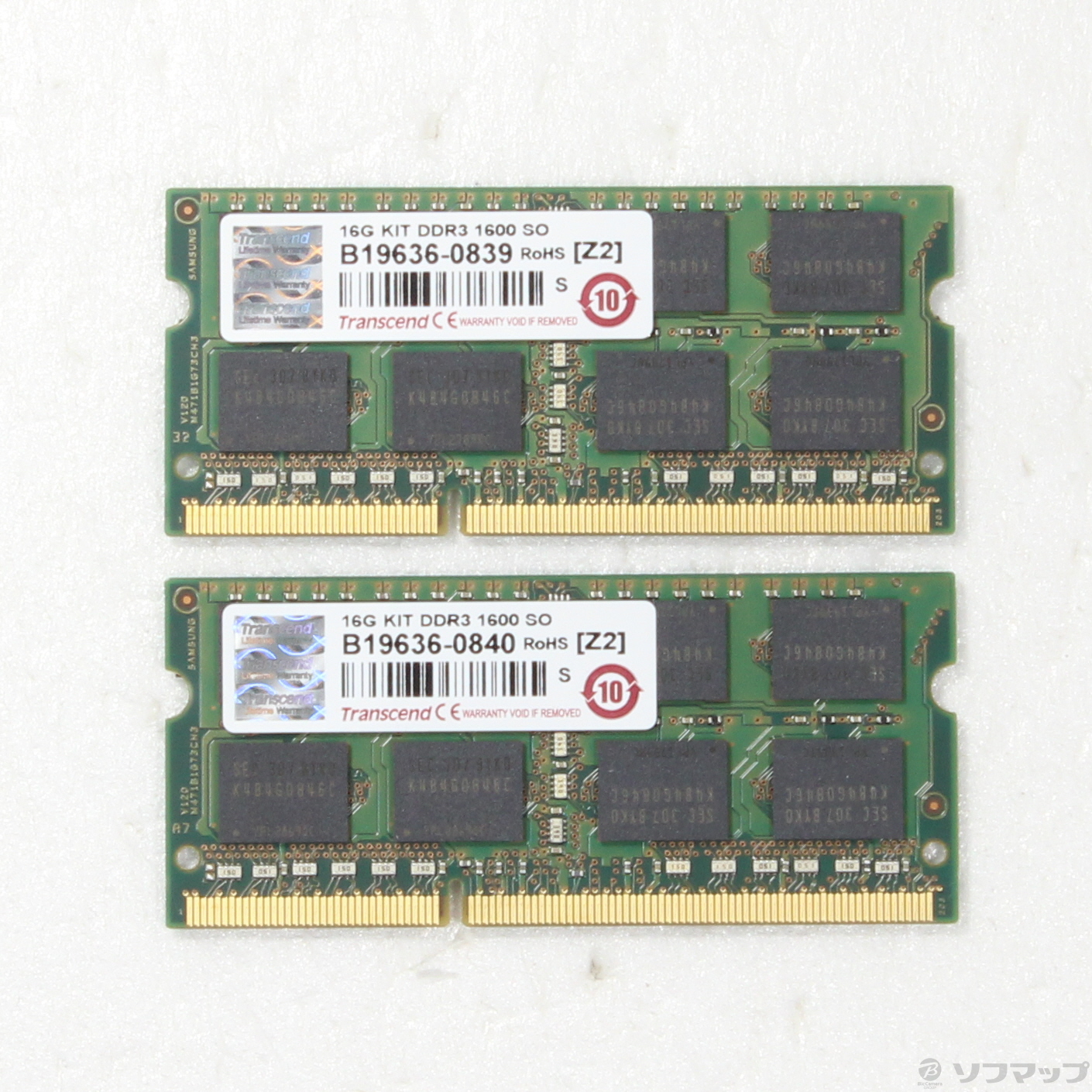 中古】ノートPCメモリ 204P DDR3 8GB 2枚組 PC3-12800 DDR3-1600 ...