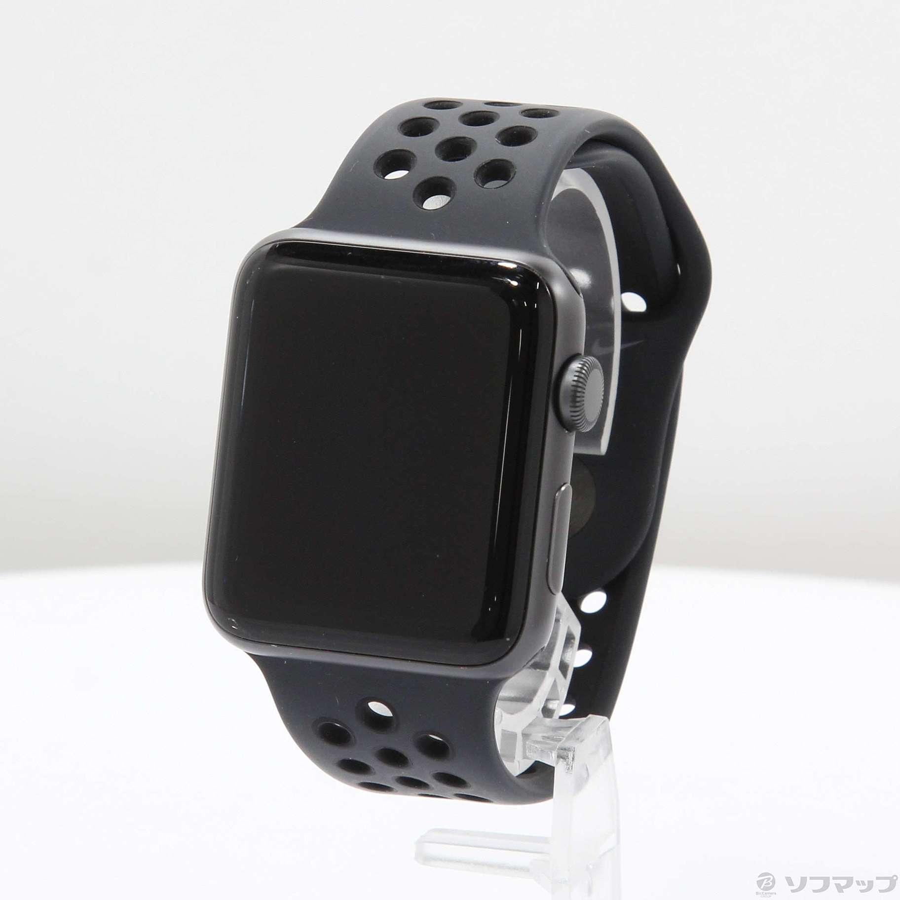 〔中古品〕 Apple Watch Series 3 Nike+ GPS 42mm スペースグレイアルミニウムケース  アンスラサイト／ブラックNikeスポーツバンド