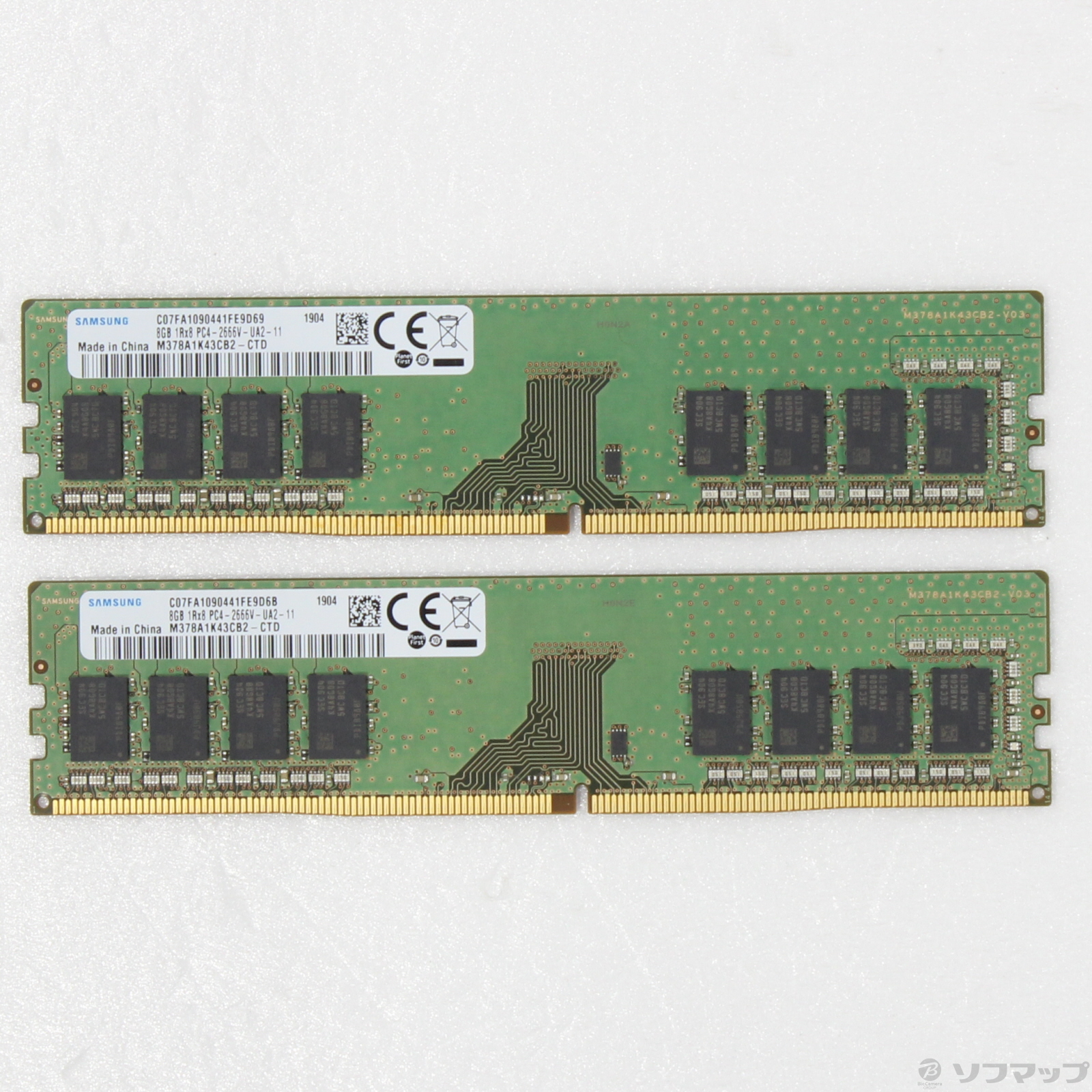 PC/タブレットデスクトップPC用DDR4メモリー 16GB 2枚 PC4-2666V