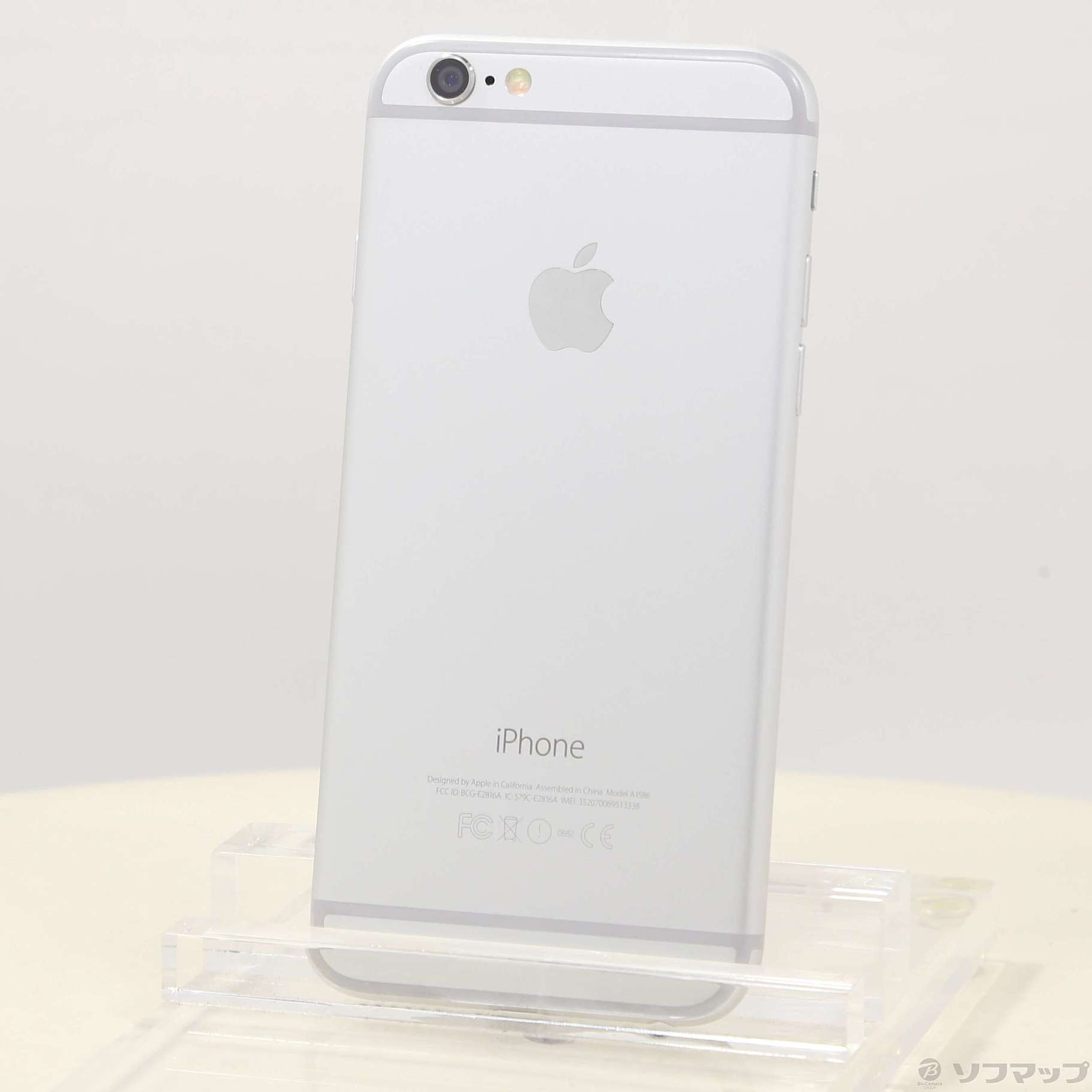 中古 iPhone 6 Silver 64 GB au - 携帯電話