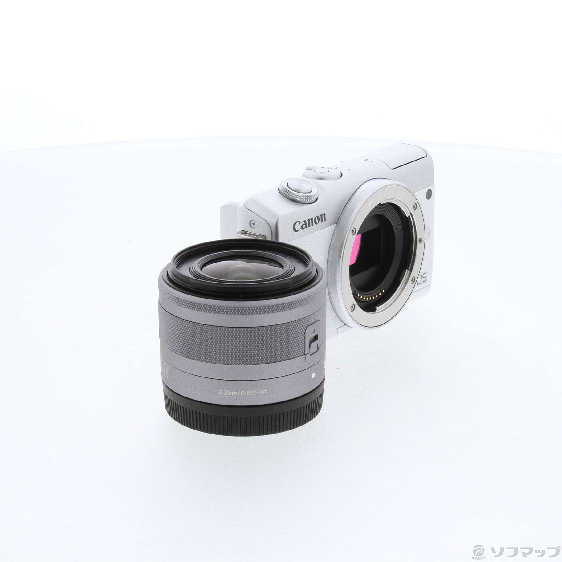 中古】EOS M200 EF-M15-45 IS STM レンズキット ホワイト