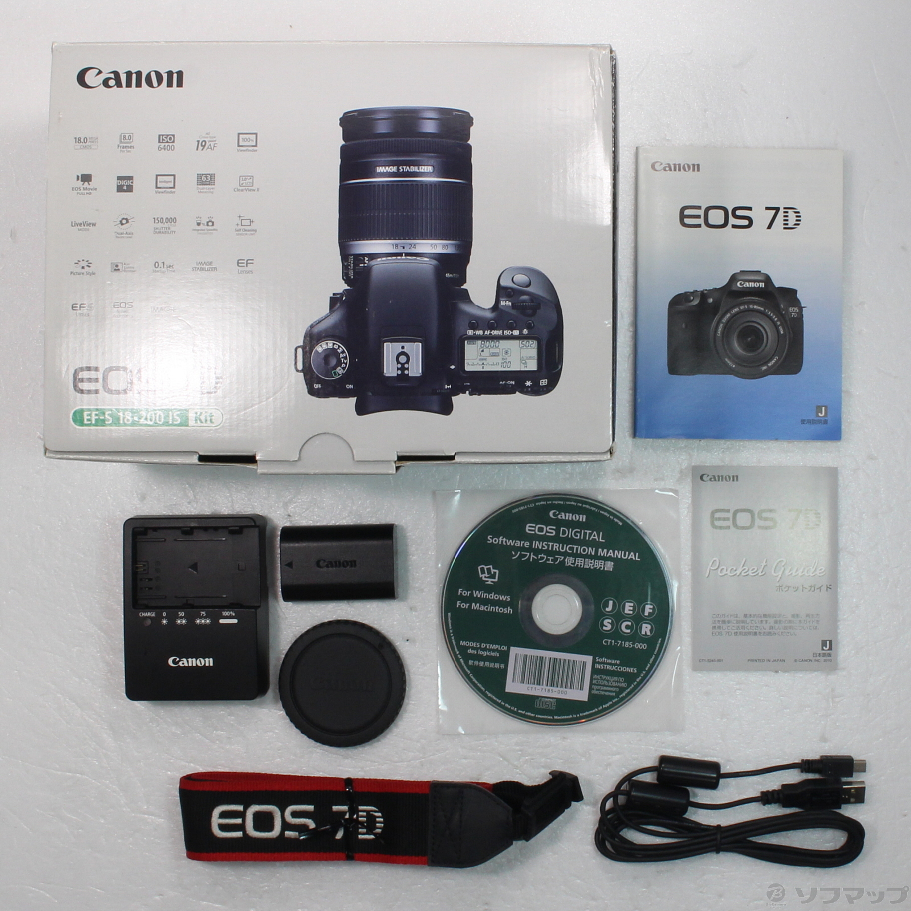 中古】EOS 7D EF-S 18-200 IS レンズキット (1800万画素／CF