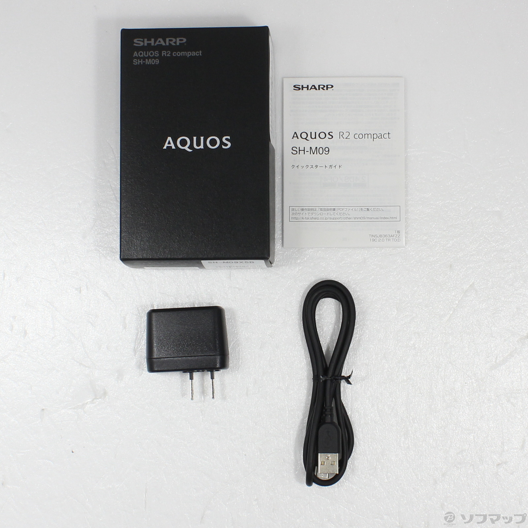 中古】AQUOS R2 compact 64GB ピュアブラック SH-M09 SIMフリー ...
