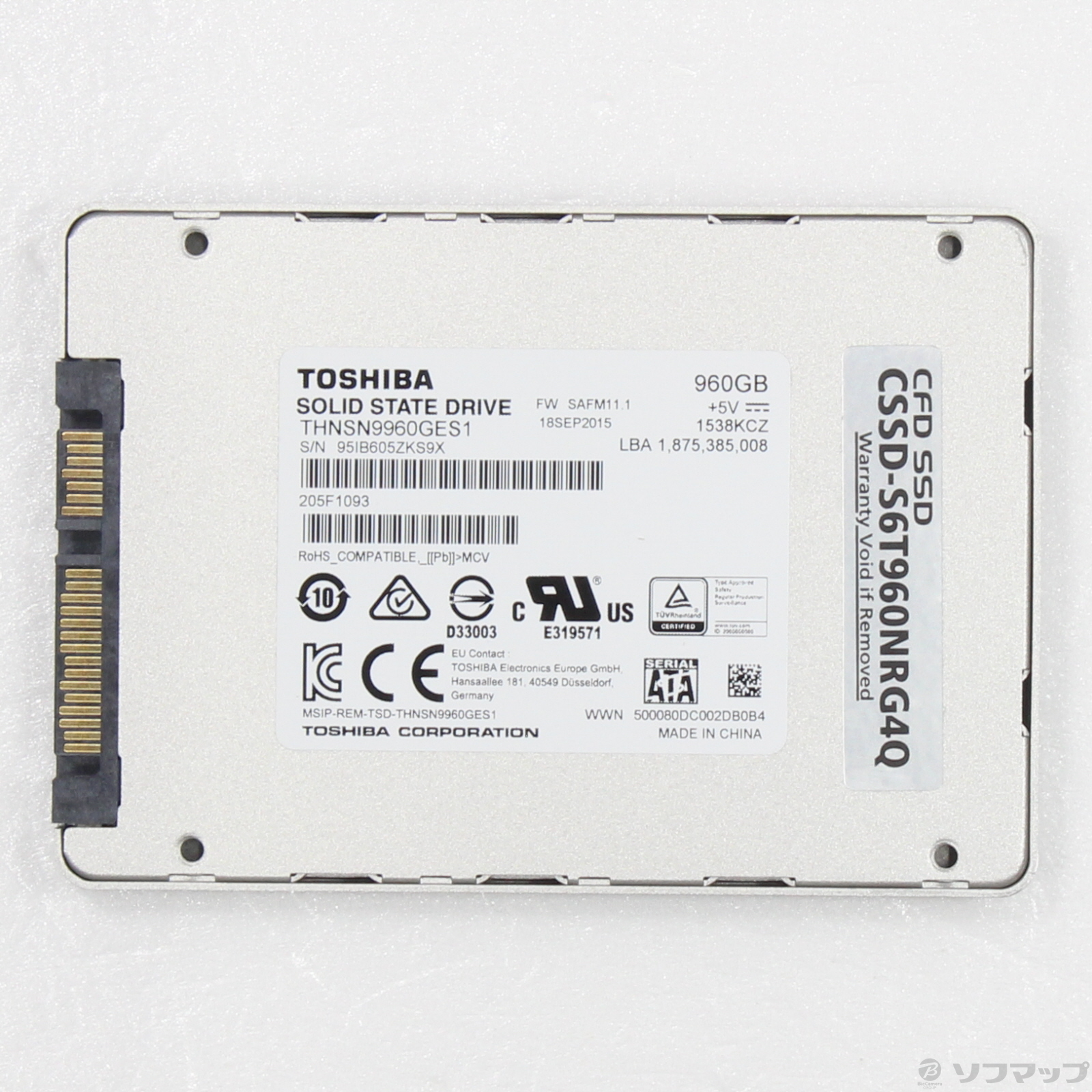 CFD シー・エフ・デー CSSD-S6T960NRG4Q[SSD 960GB]