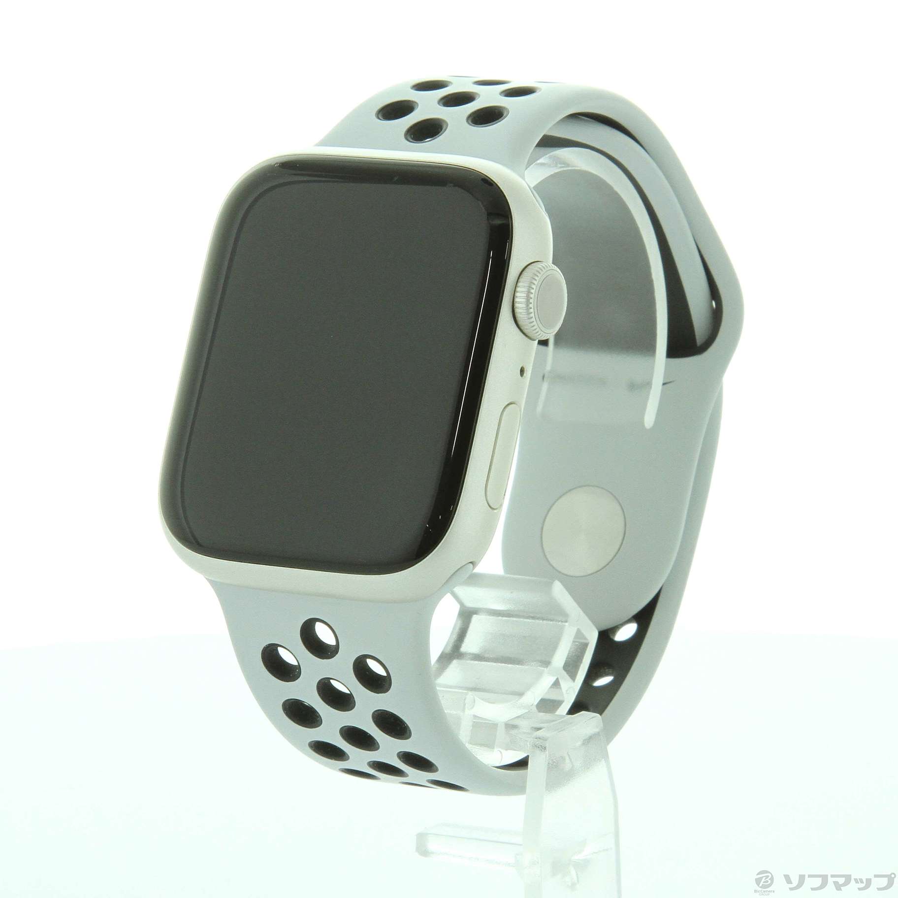 Apple Watch Series 7 Nike GPS 45mm スターライトアルミニウムケース ピュアプラチナム／ブラックNikeスポーツバンド