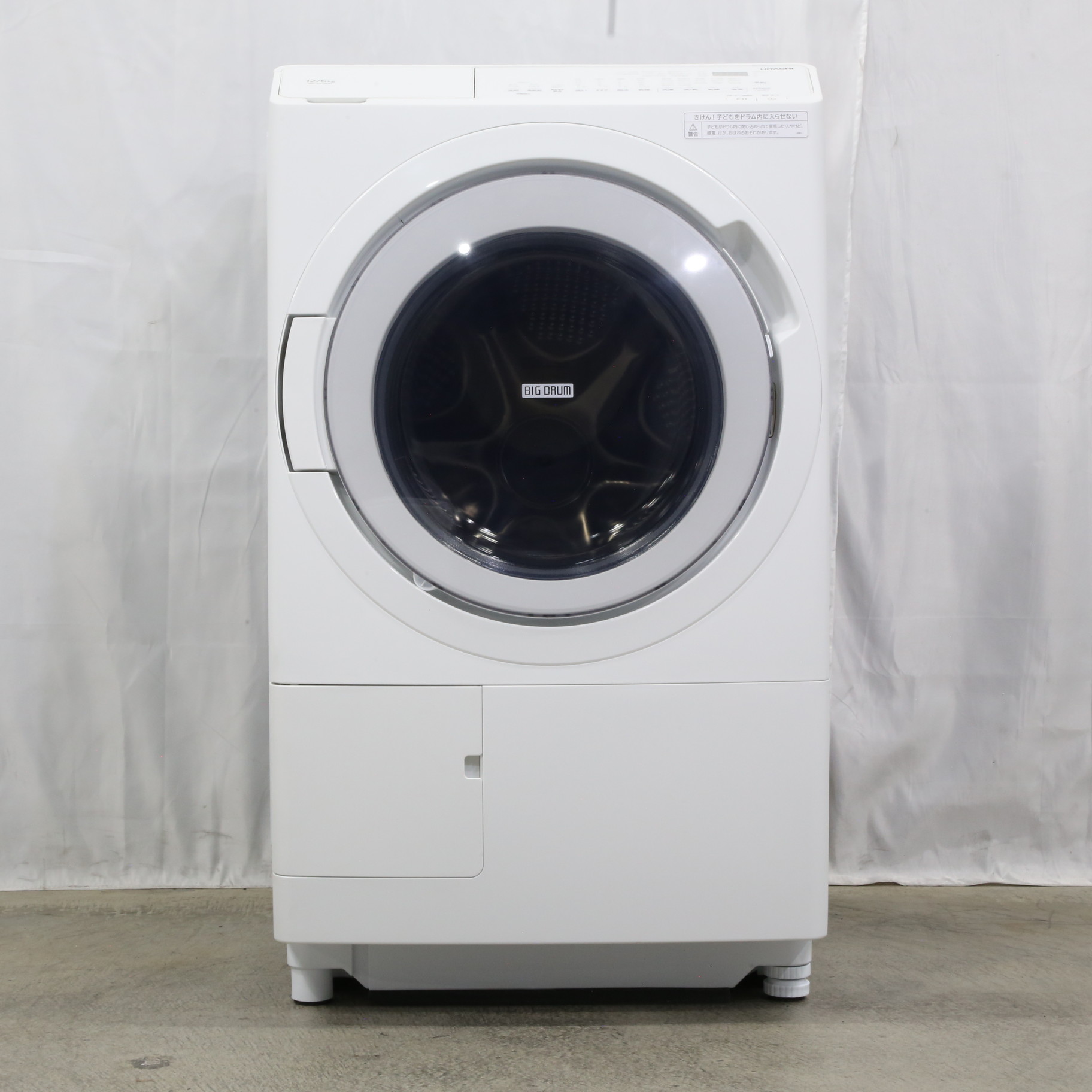 〔展示品〕 ドラム式洗濯機 ホワイト BD-SV120HL-W ［洗濯12.0kg ／乾燥6.0kg ／ヒーター乾燥(水冷・除湿タイプ) ／左開き］
