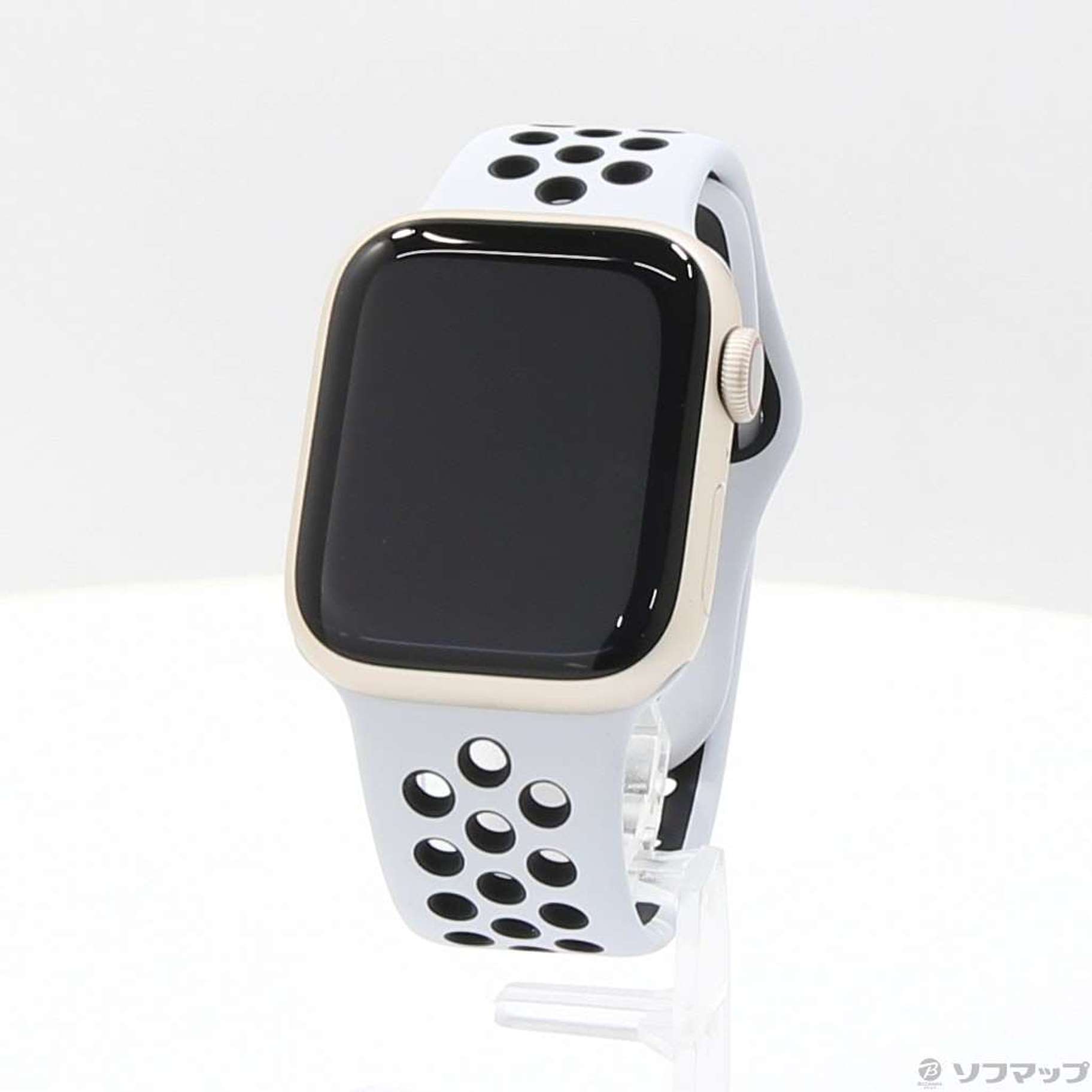 〔展示品〕 Apple Watch Series 7 Nike GPS + Cellular 41mm スターライトアルミニウムケース  ピュアプラチナム／ブラックNikeスポーツバンド