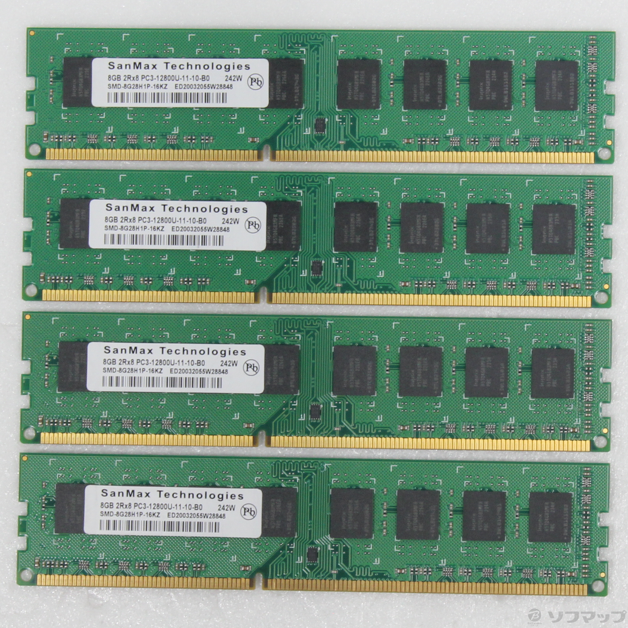 DDR3 8GB 4枚 （PC3L-12800U 合計32GB）