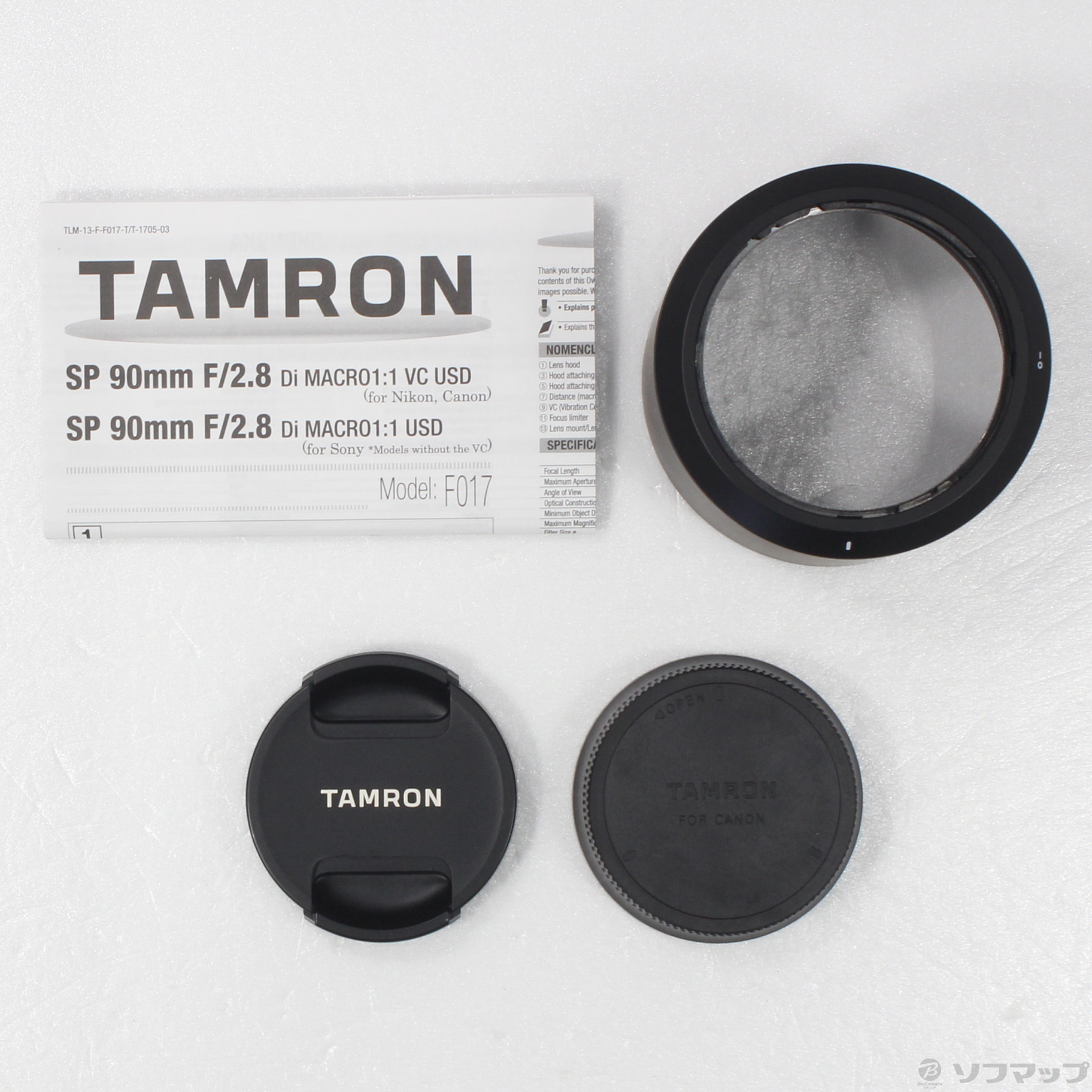 中古】TAMRON SP 90mm F／2.8 Di MACRO 1:1 VC USD (F017) (Canon