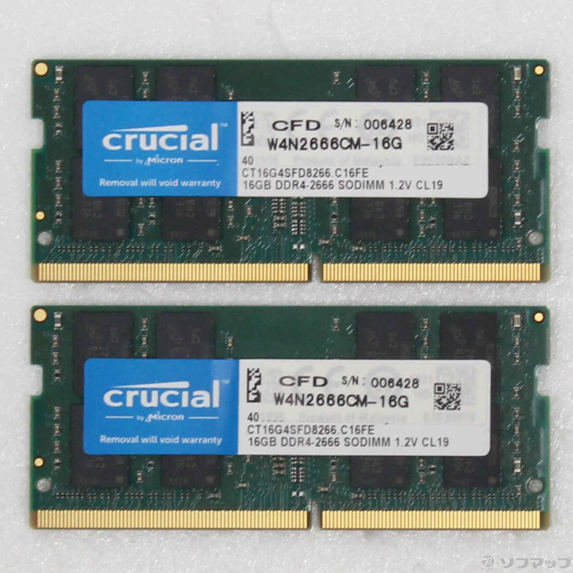 値下げ CFD Crucial DDR4-2666 16GB SODIMM
