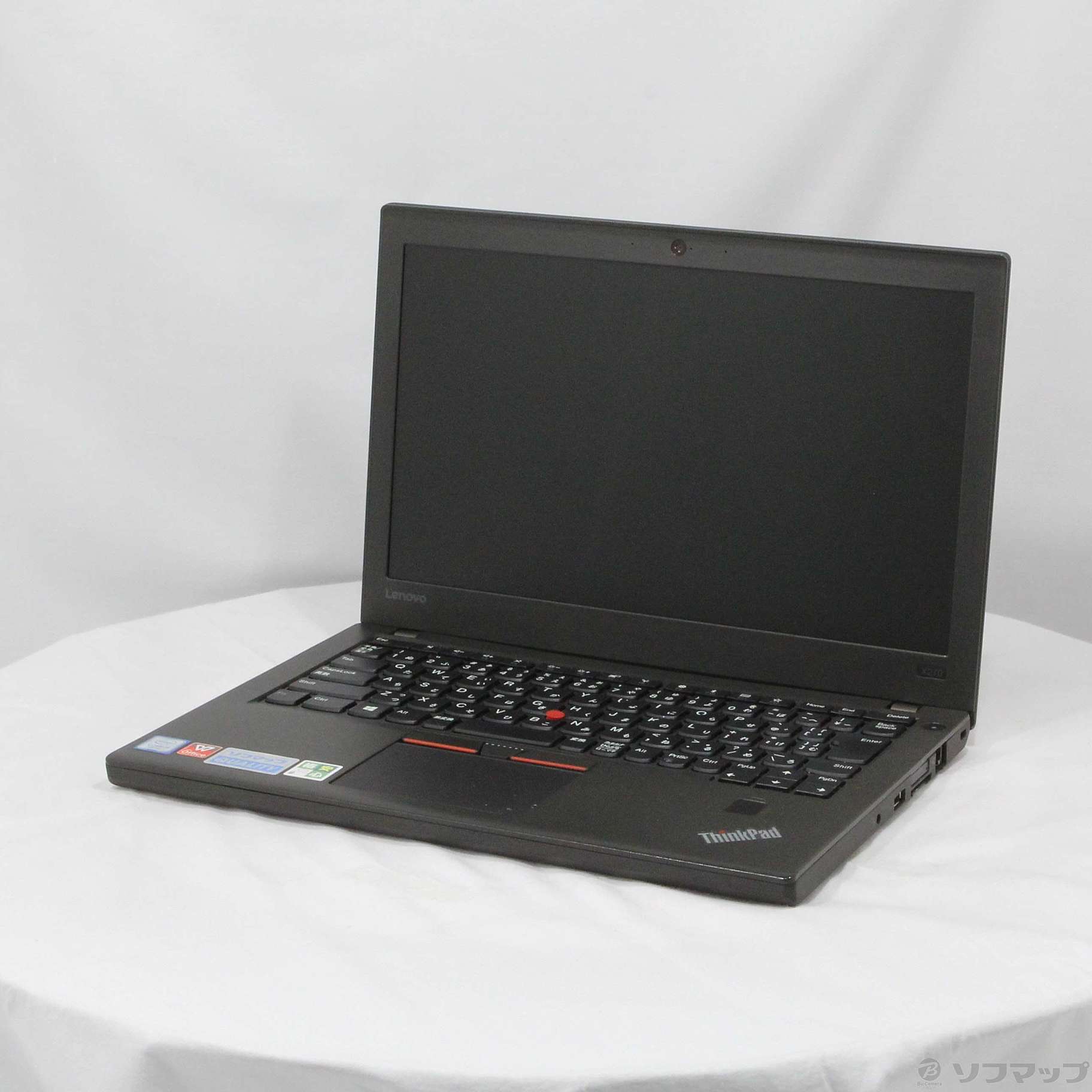 格安安心パソコン ThinkPad X270 20HMS22H00 ブラック 〔Windows 10〕 ［Core i5 7200U  (2.5GHz)／16GB／SSD512GB／12.5インチワイド］