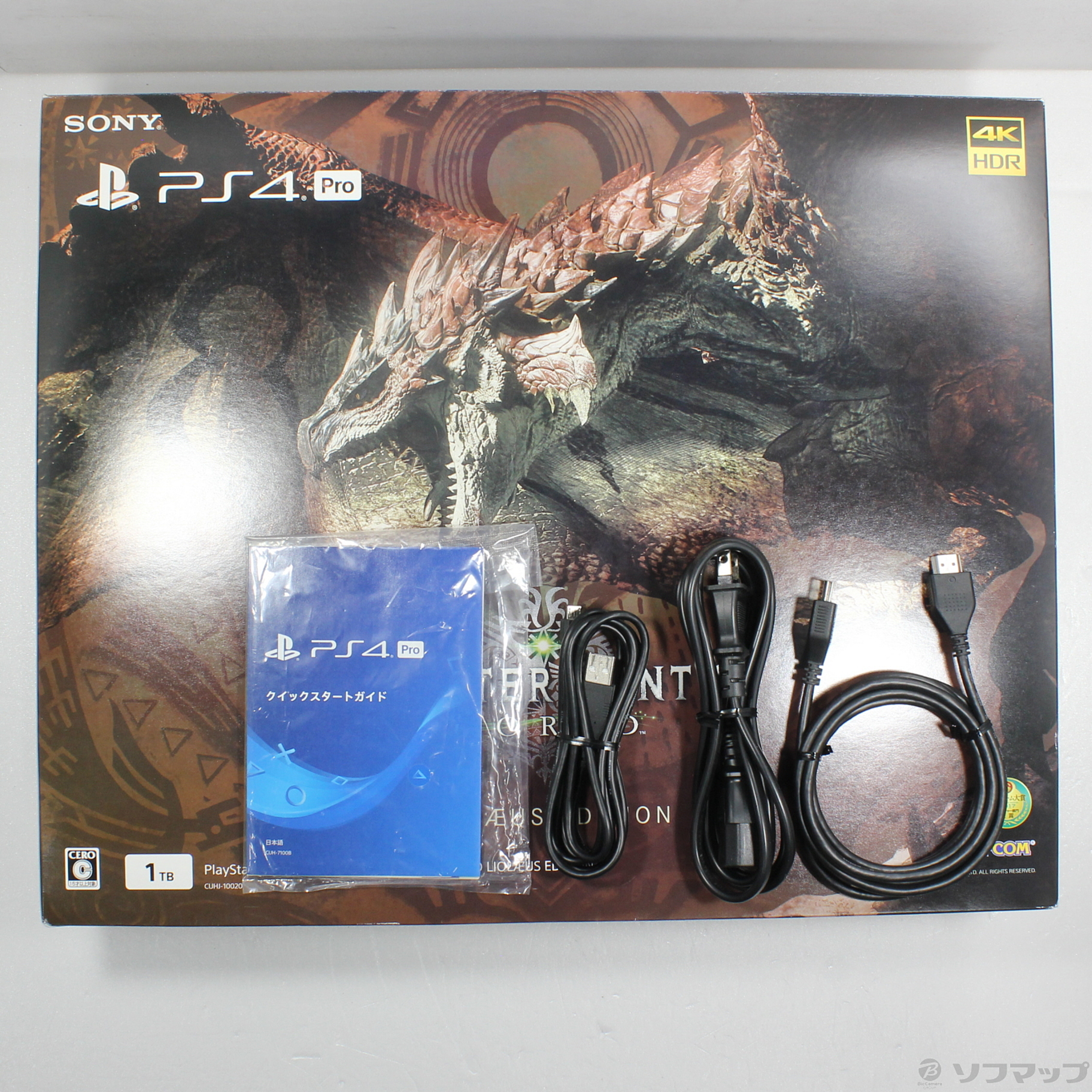 中古品〕 PlayStation 4 Pro MONSTER HUNTER: WORLD LIOLAEUS EDITION