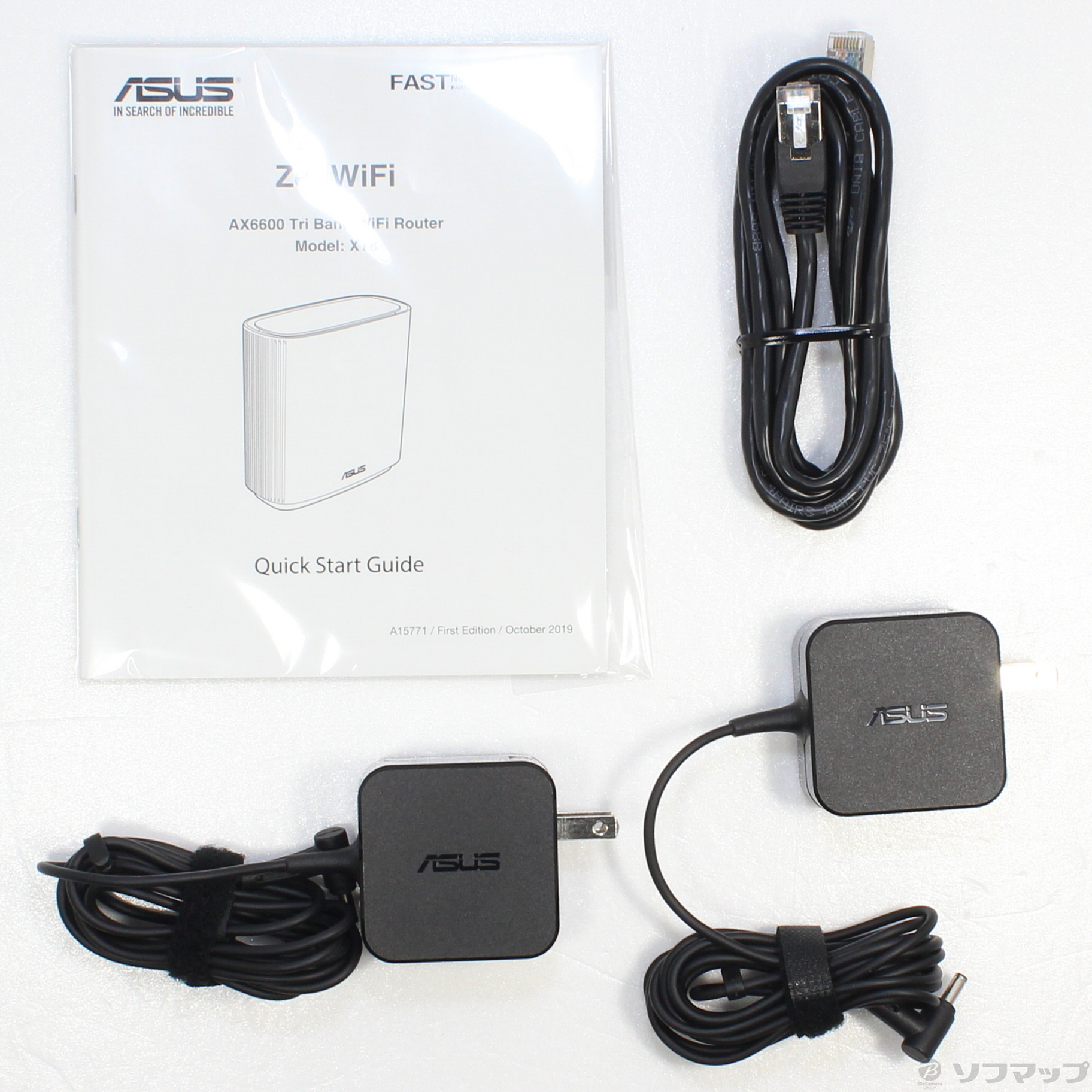 中古】Wi-Fiルーター ZenWiFi AX ブラック XT8 2台セット