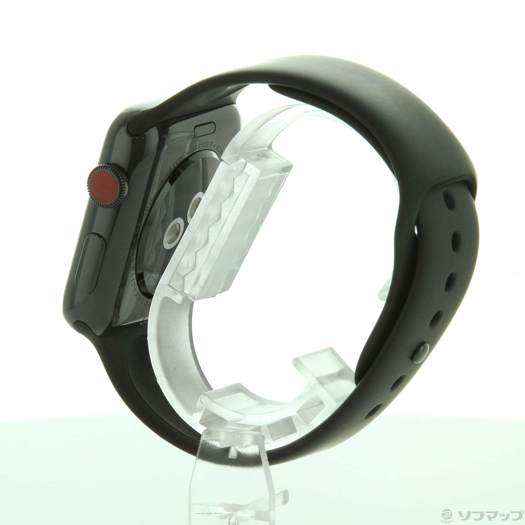 Apple Watch Series 3 GPS + Cellular 42mm グレイセラミックケース ブラックスポーツバンド