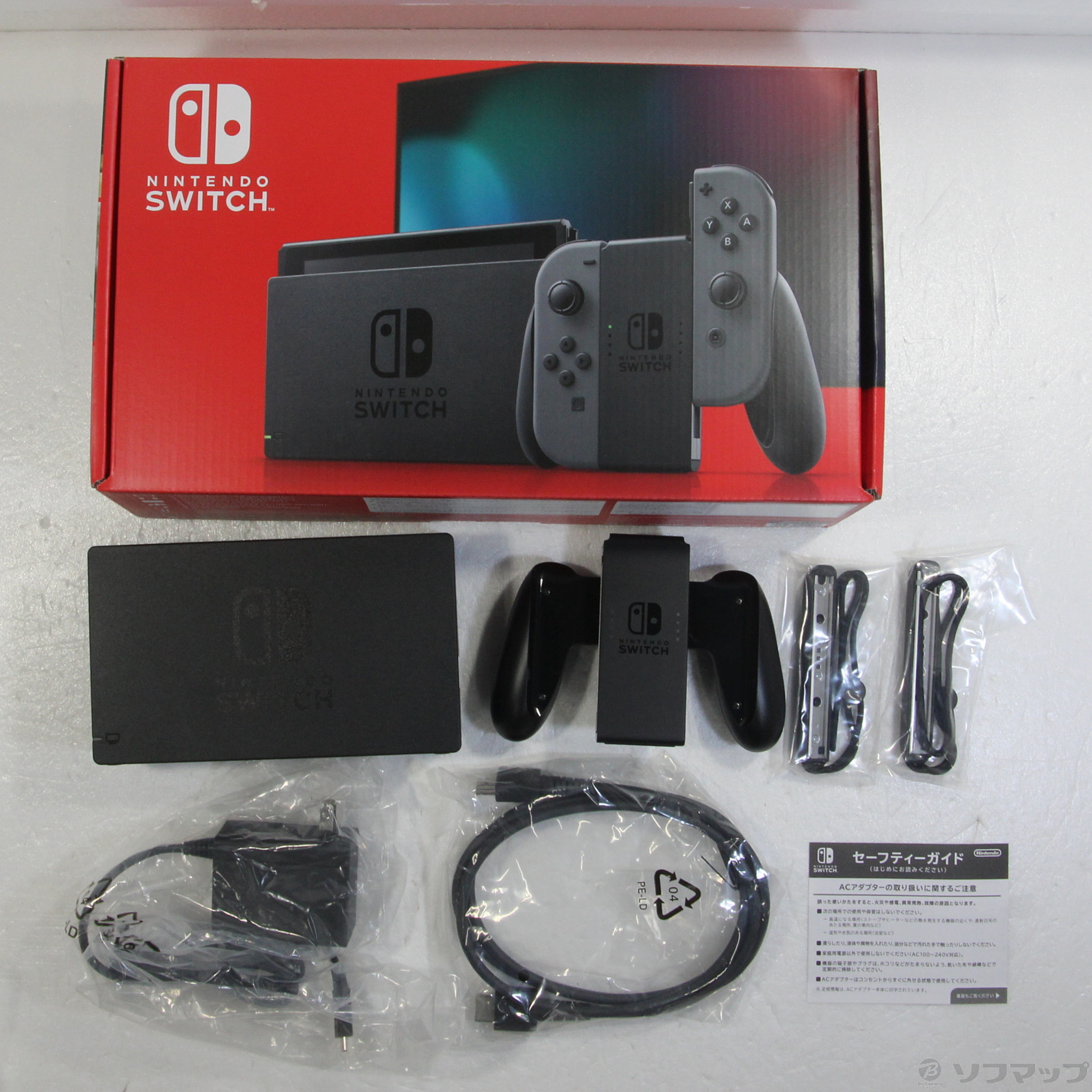 中古】Nintendo Switch Joy-Con (L) ／ (R) グレー (2019年8月モデル