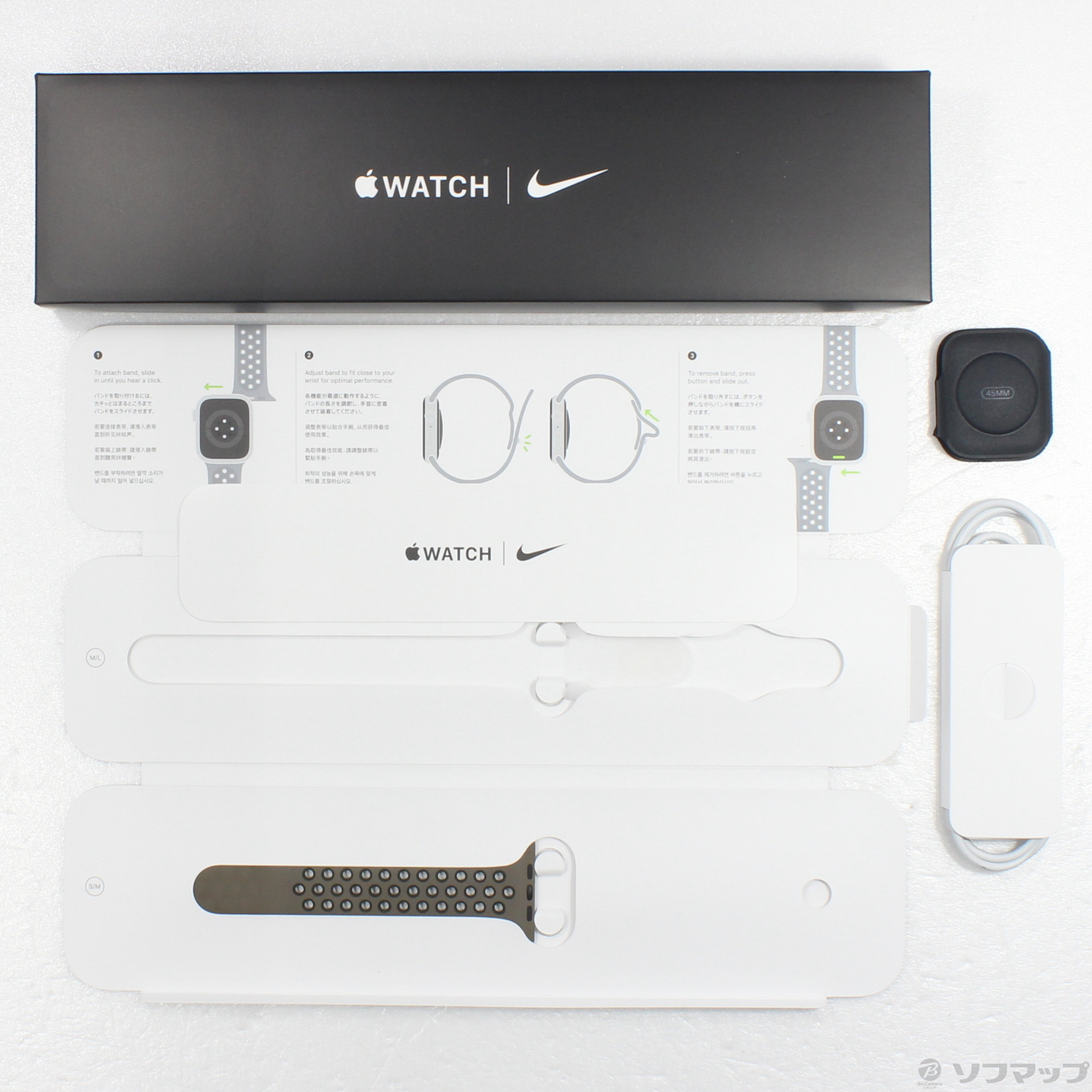 中古】Apple Watch Series 7 Nike GPS 45mm ミッドナイトアルミニウム