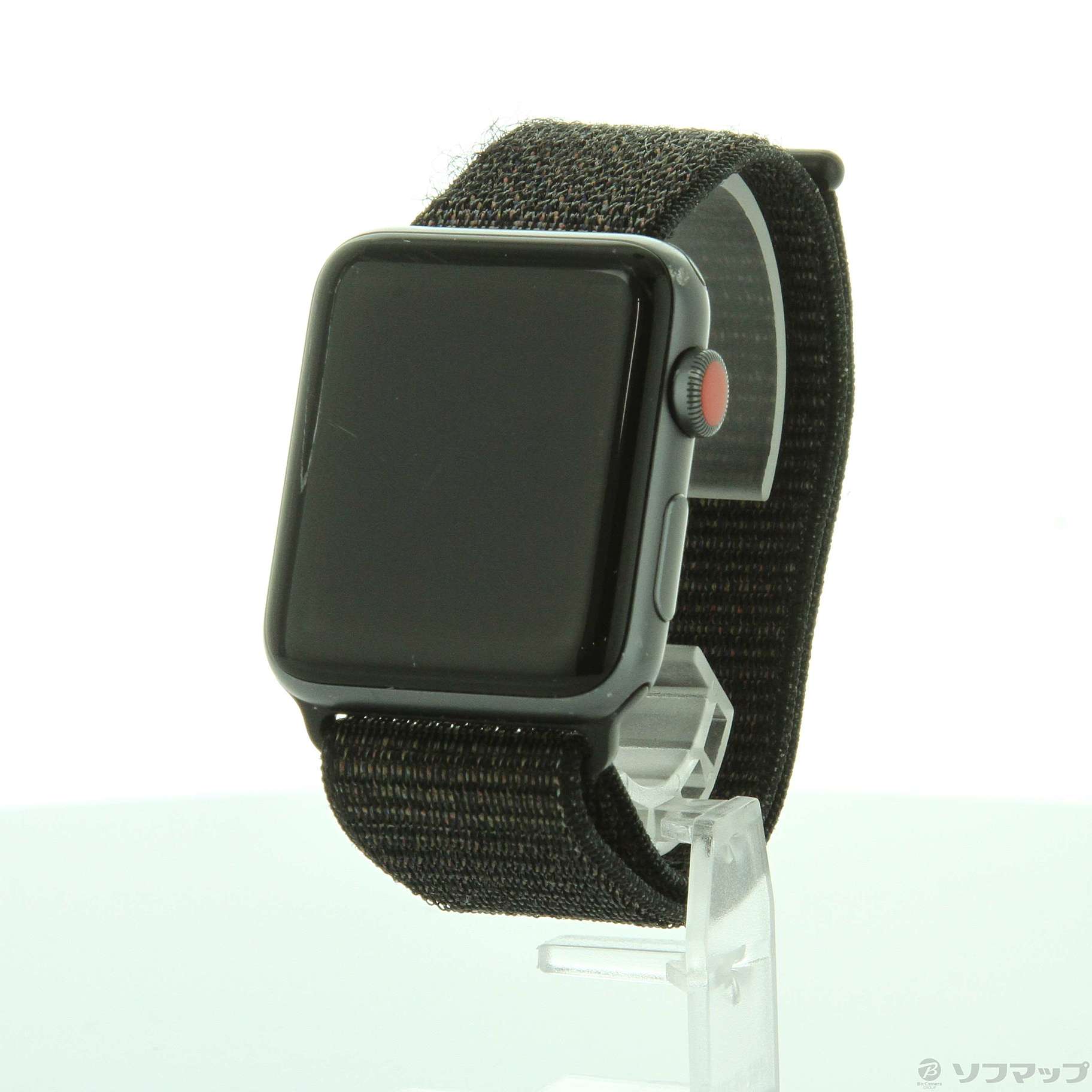 Apple Watch Series 3 GPS + Cellular 42mm スペースグレイアルミニウムケース ブラックスポーツループ