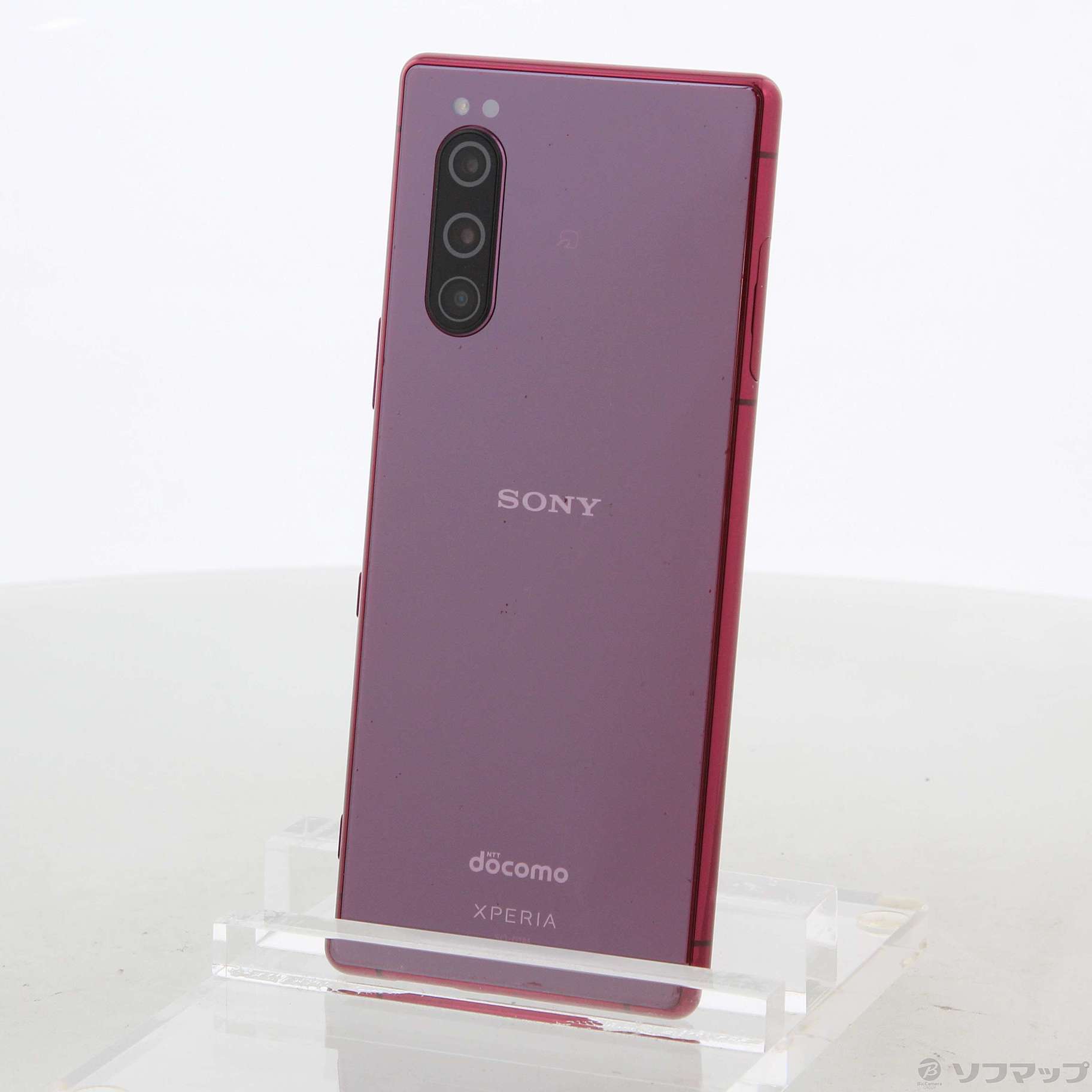 中古】Xperia 5 64GB レッド SO-01M docomoロック解除SIMフリー