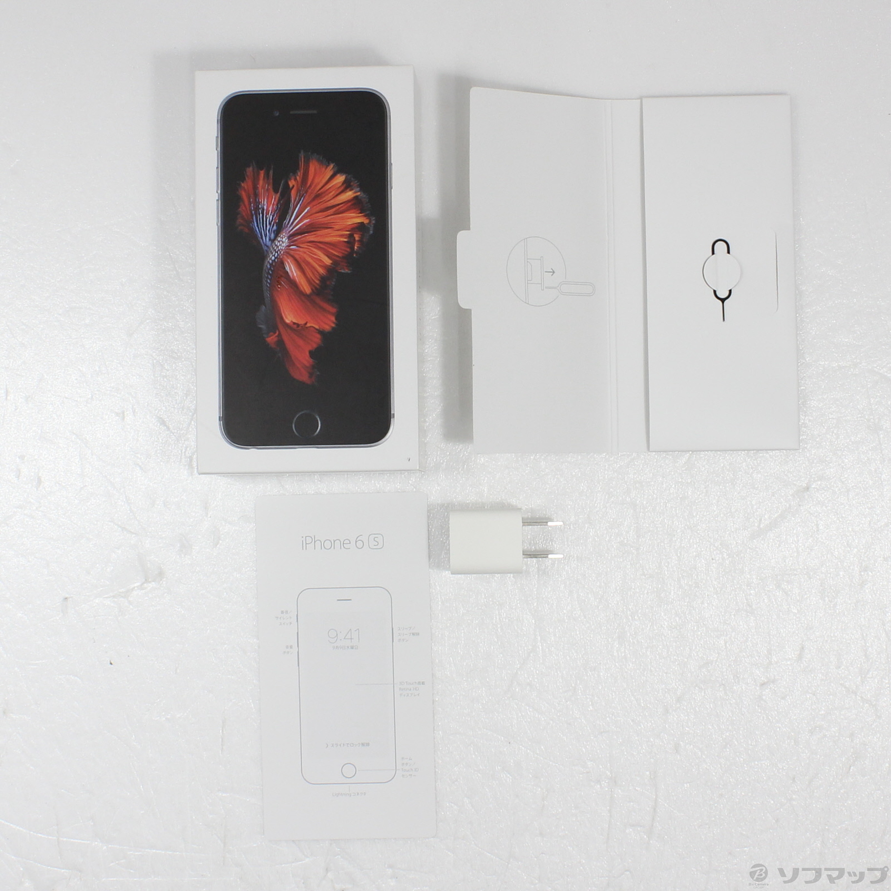 中古】iPhone6s 16GB スペースグレイ MKQJ2J／A SIMフリー