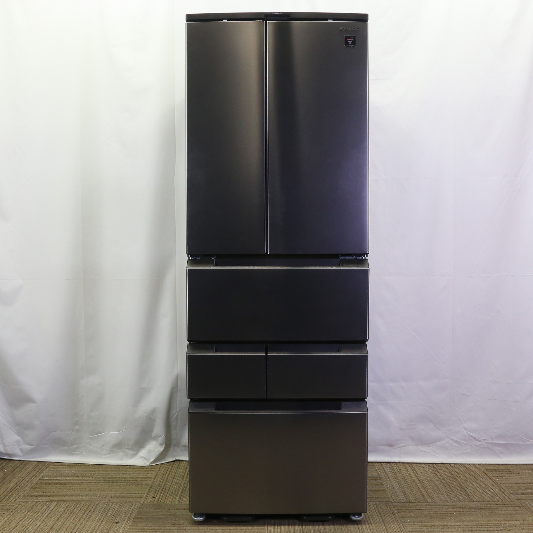 SHARP SJ-MF50K-H ブラック冷蔵庫 SJ-MF50K-H ピラーレスフレンチドア(メタル)冷蔵庫504L 1台