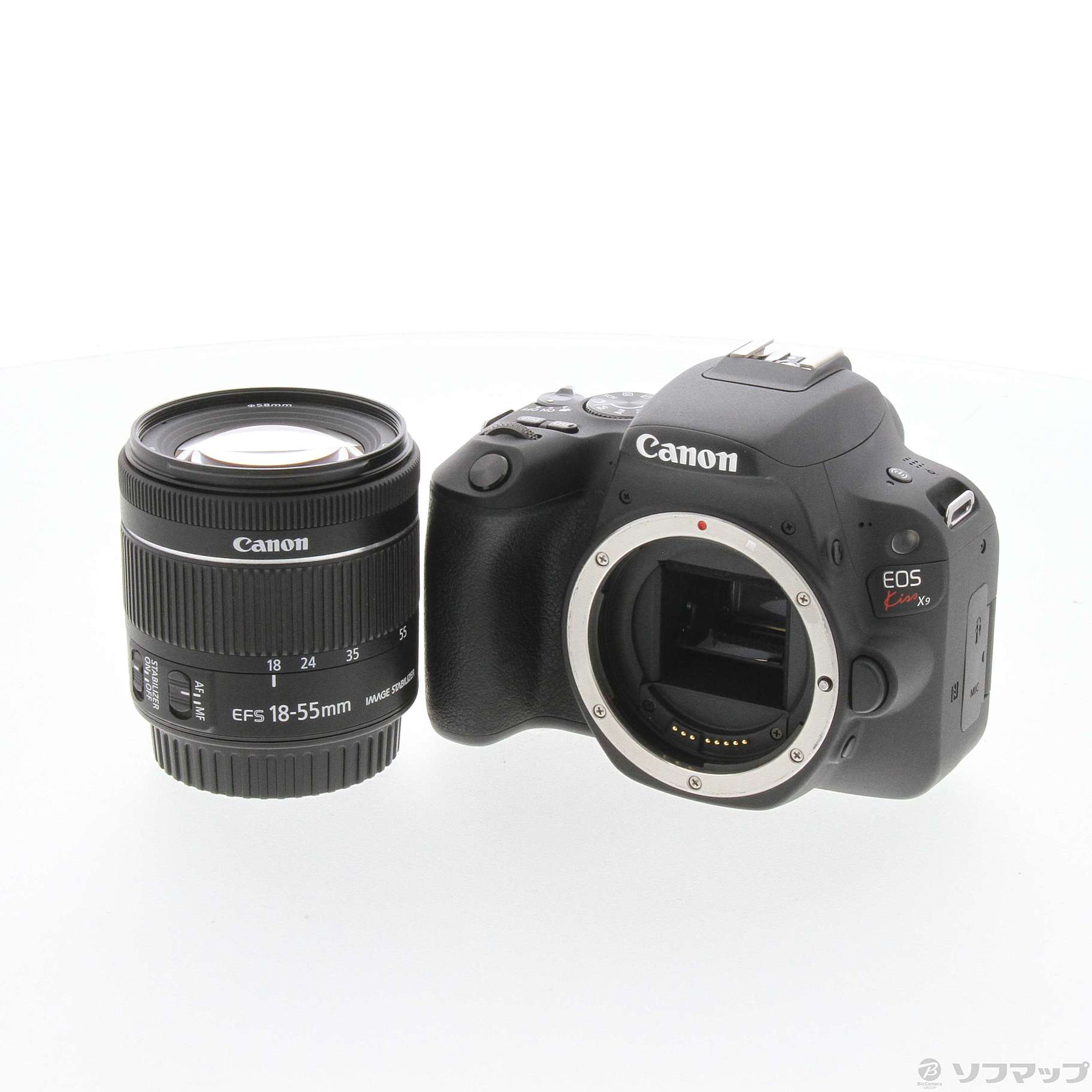 中古】EOS Kiss X9 ブラック EF-S18-55 IS STM レンズキット