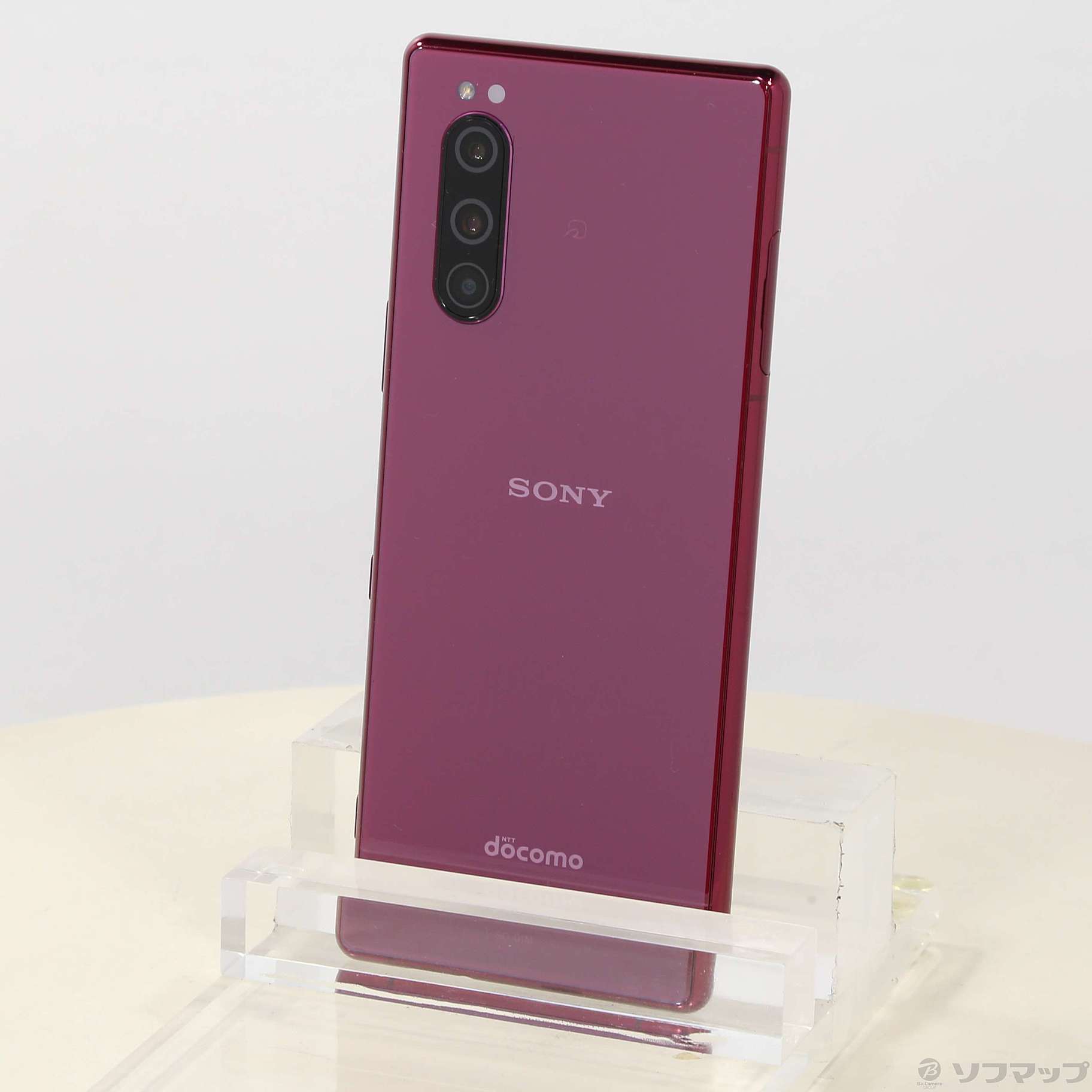 中古】セール対象品 Xperia 5 64GB レッド SO-01M docomoロック解除SIM