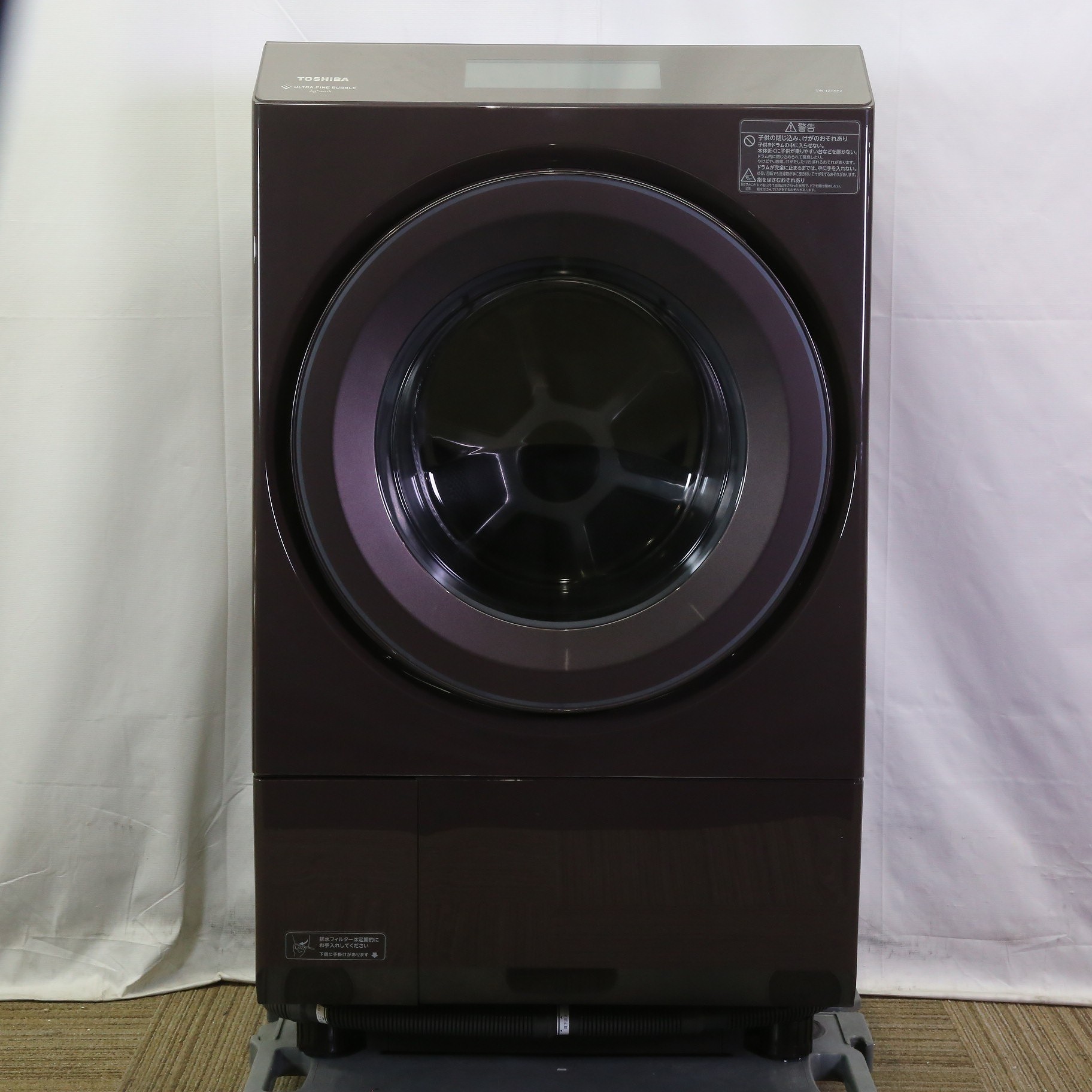 〔中古品〕 ドラム式洗濯乾燥機 ボルドーブラウン TW-127XP2L-T ［洗濯12.0kg ／乾燥7.0kg ／ヒートポンプ乾燥 ／左開き］