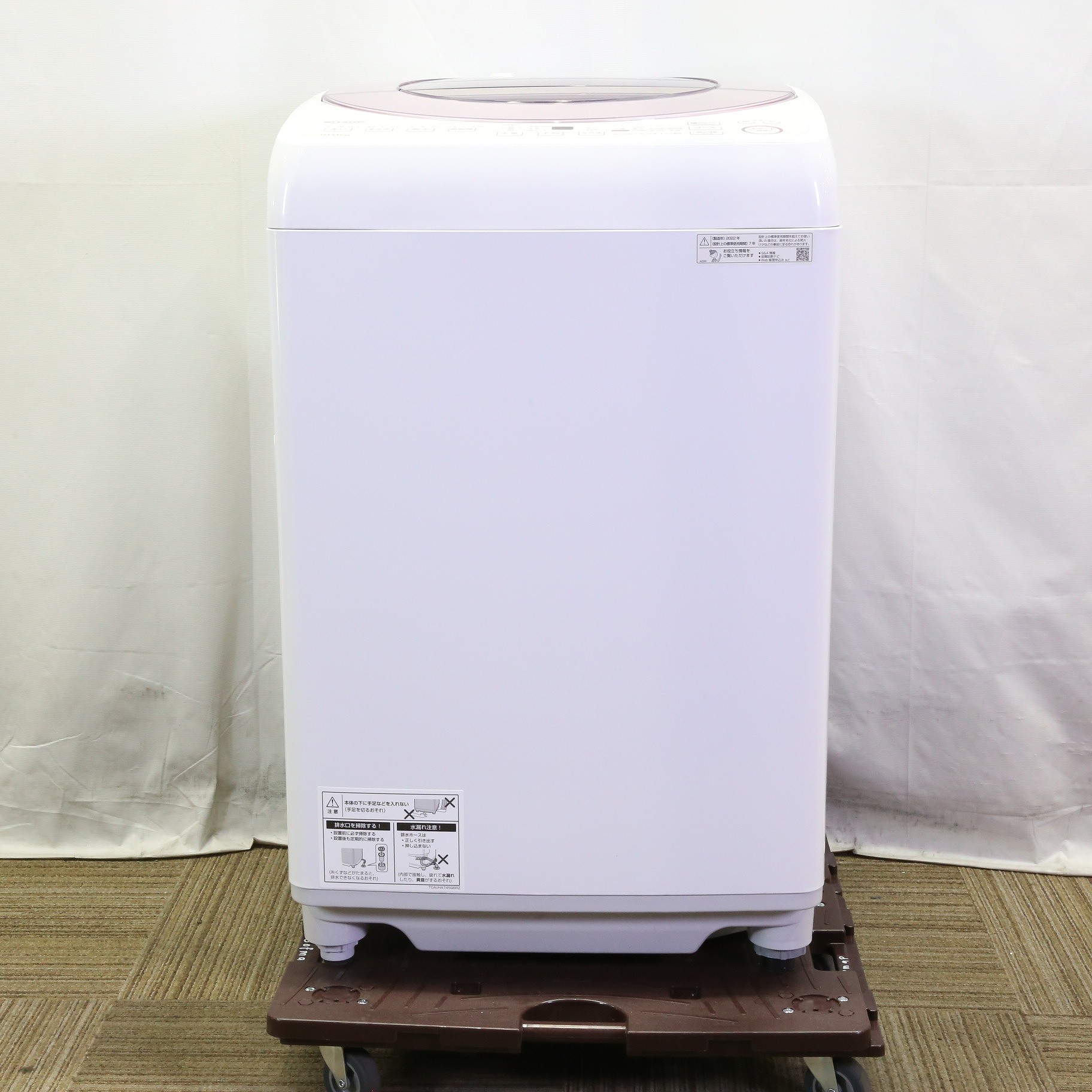Sharp (シャープ) 全自動洗濯機 ピンク系 ES-G10GBK [洗濯10.0kg/乾燥機能無/上開き] 中古】〔展示品〕 全自動洗濯機 ピンク系 ES-G10GBK ［洗濯10.0kg