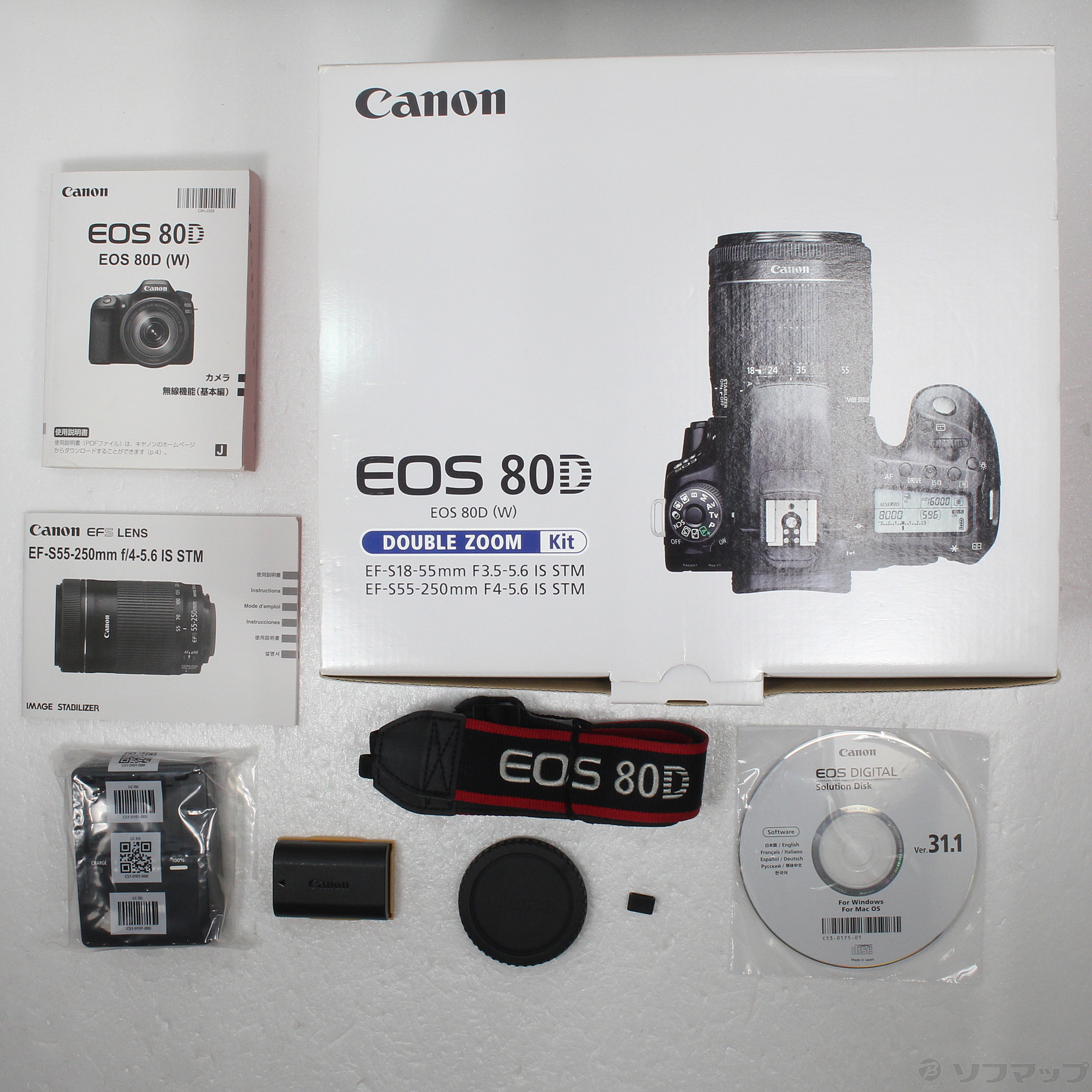 中古】EOS 80D ダブルズームキット [2133049715555] - リコレ