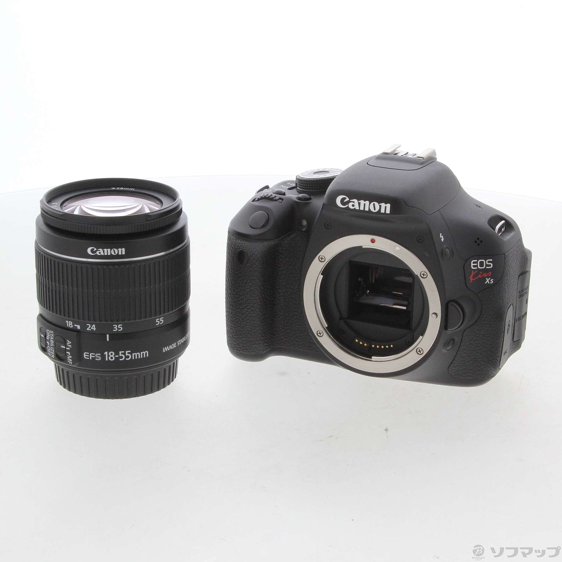 中古品EOS Kiss X5 EF-S18-55 IS II透镜配套元件黑色|no邮购是Sofmap