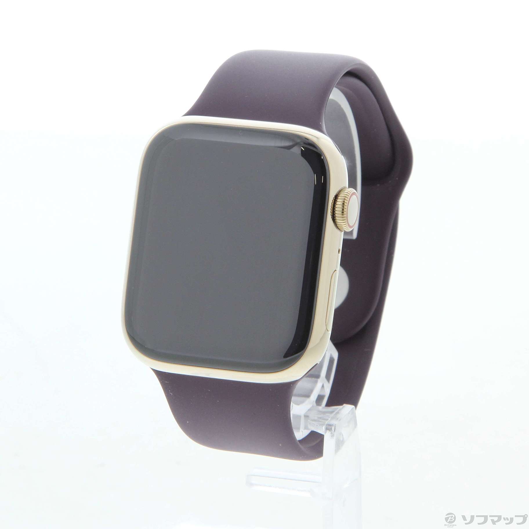 Apple Watch Series 7 GPS + Cellular 45mm ゴールドステンレススチールケース ダークチェリースポーツバンド