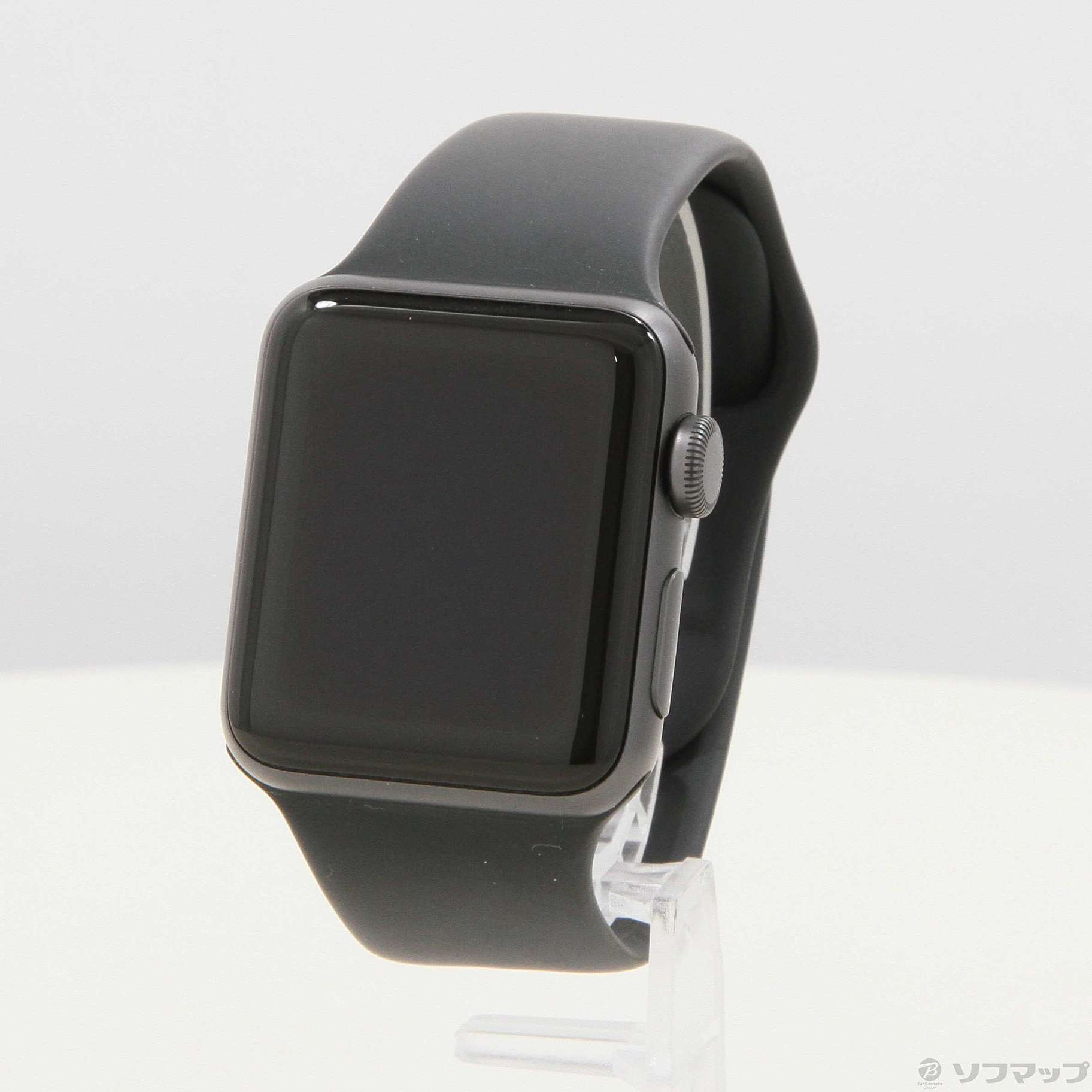 Apple Watch Series 3 GPS 38mm スペースグレイアルミニウムケース ブラックスポーツバンド