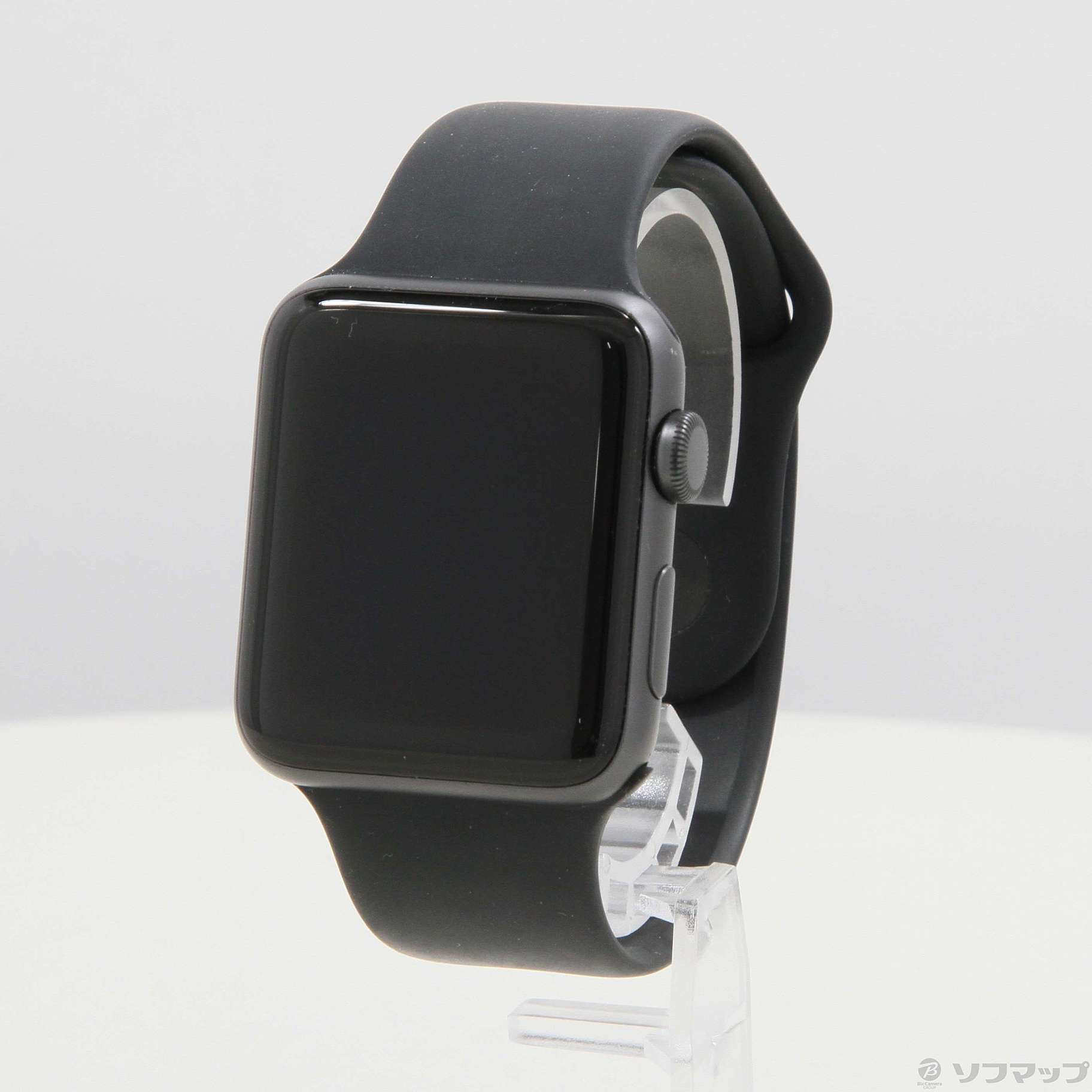 Apple Watch Series 3 GPS 42mm スペースグレイアルミニウムケース ブラックスポーツバンド