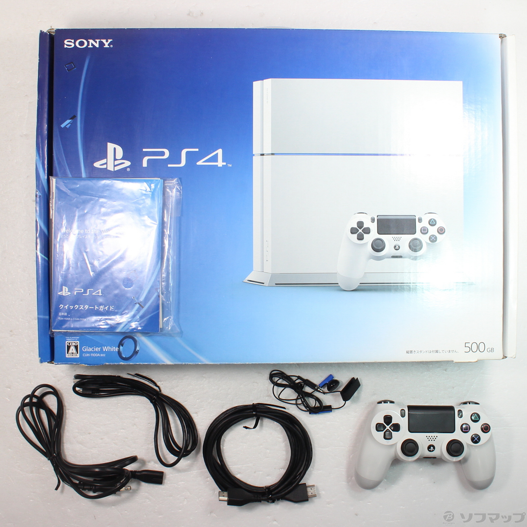 中古】PlayStation 4 グレイシャー・ホワイト CUH-1100AB