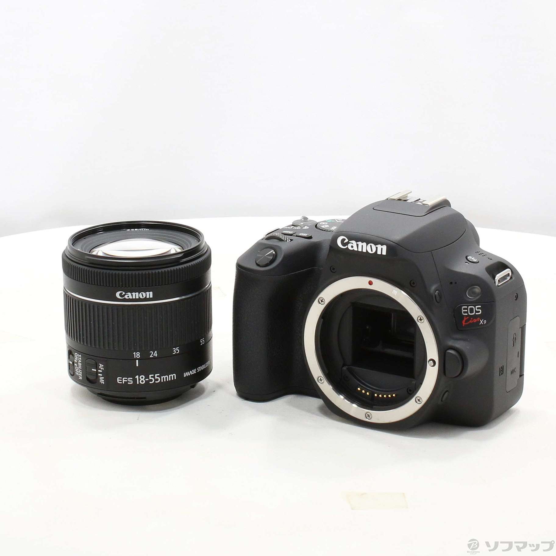 中古】EOS Kiss X9 ブラック EF-S18-55 IS STM レンズキット