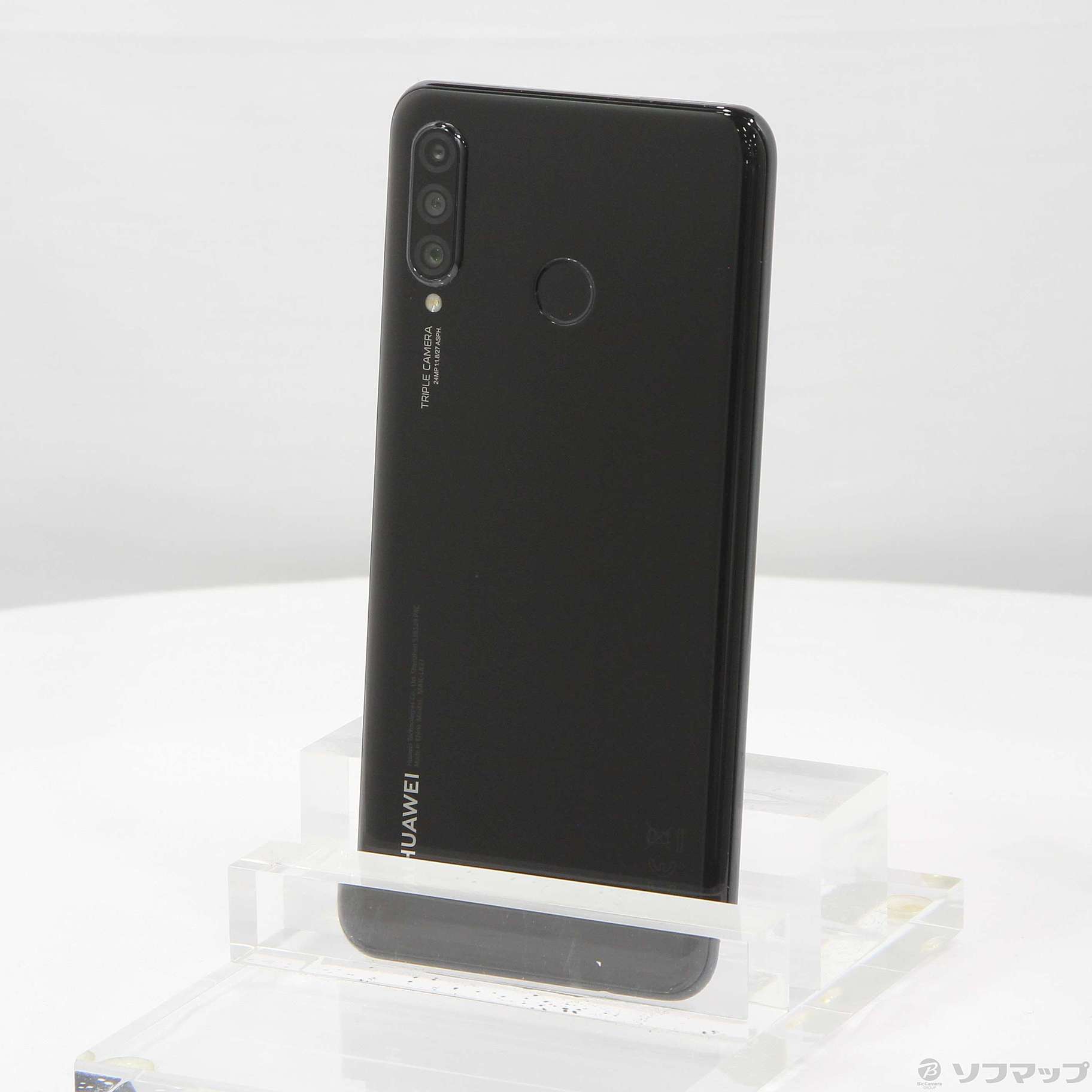 中古】HUAWEI P30 lite 64GB ミッドナイトブラック MAR-LX2J SIMフリー