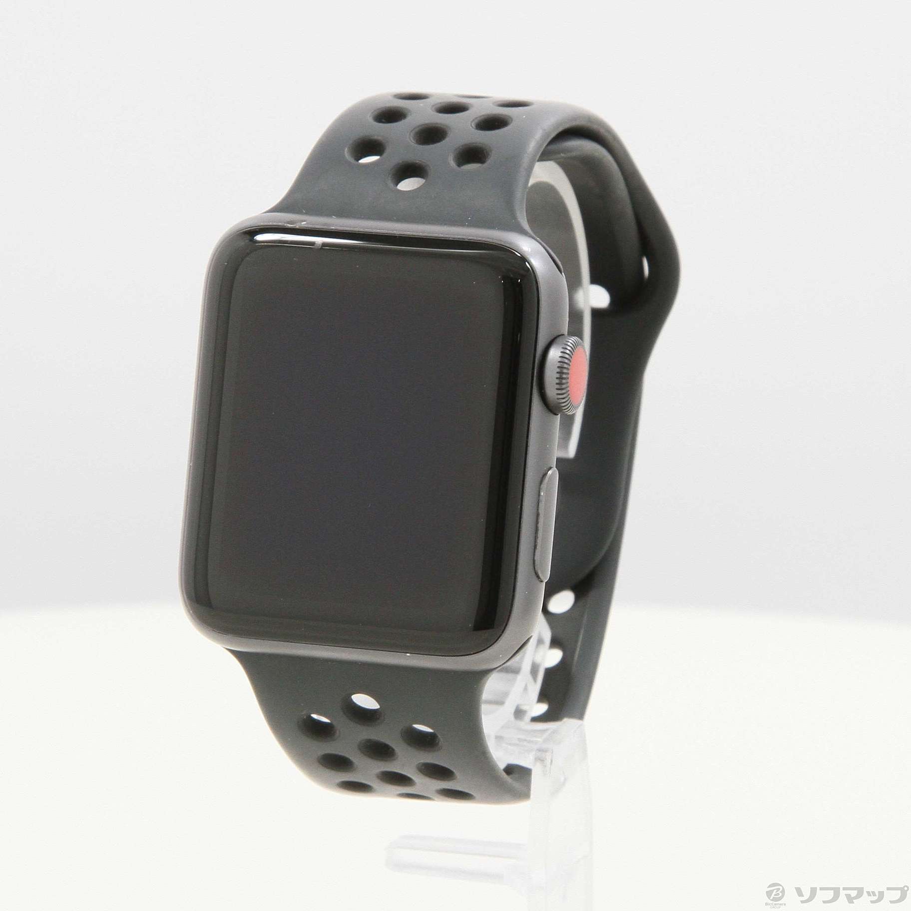 Apple Watch Series 3 GPS + Cellular 42mm スペースグレイアルミニウムケース  アンスラサイト／ブラックNikeスポーツバンド