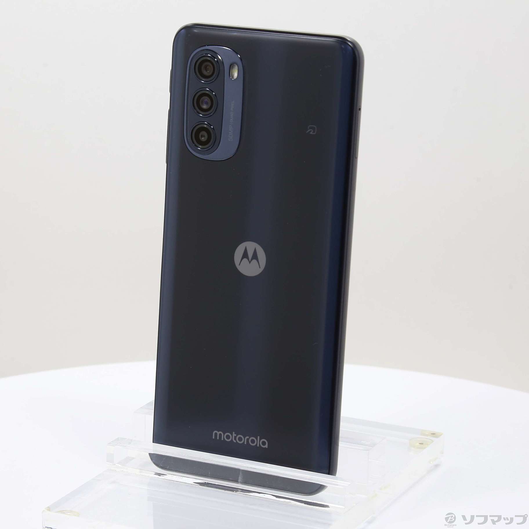 中古】〔展示品〕 moto g52j 5G 128GB インクブラック PATM0000JP SIM