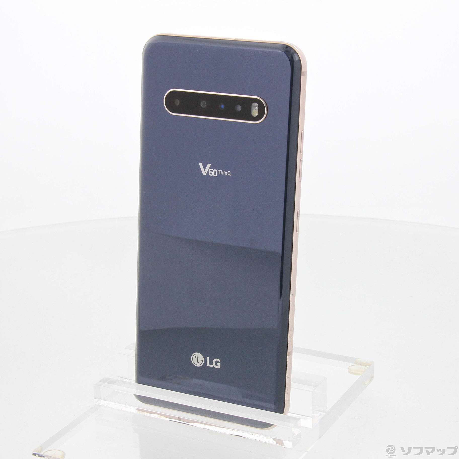 (中古)LG LG V60 ThinQ 5G 128GB クラッシ-ブルー A001LG SoftBankロック解除SIMフリー(198-ud)