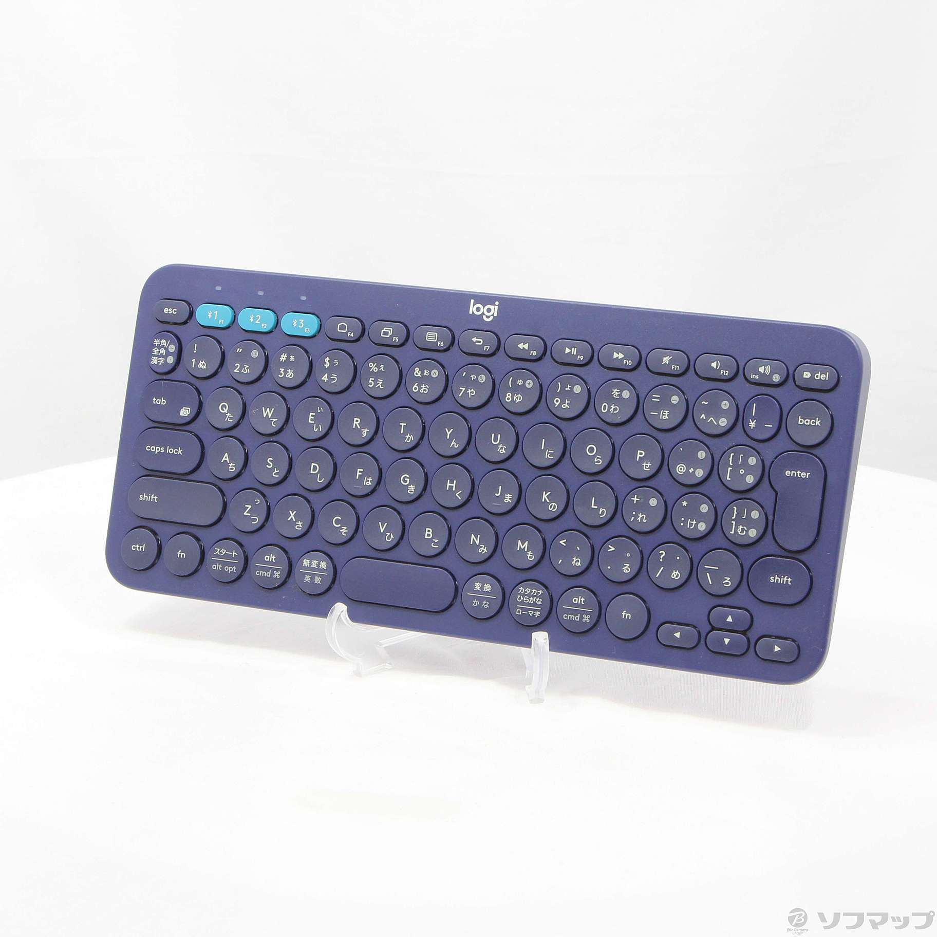 中古】マルチデバイス Bluetoothキーボード ブルー K380BL