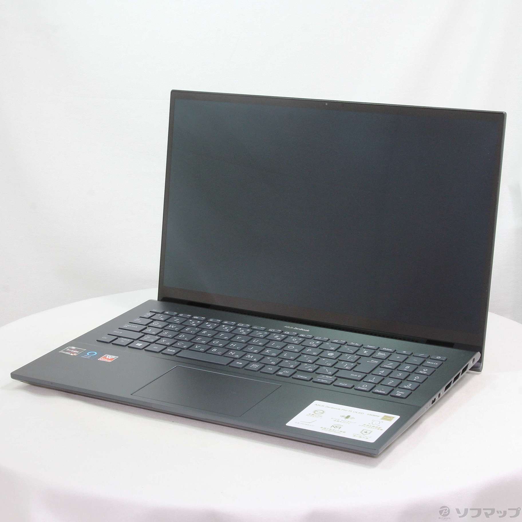 中古】〔展示品〕 Zenbook Pro 15 OLED UM535QA UM535QA-KY212WS パイングレー [2133050013381]  - リコレ！|ビックカメラグループ ソフマップの中古通販サイト