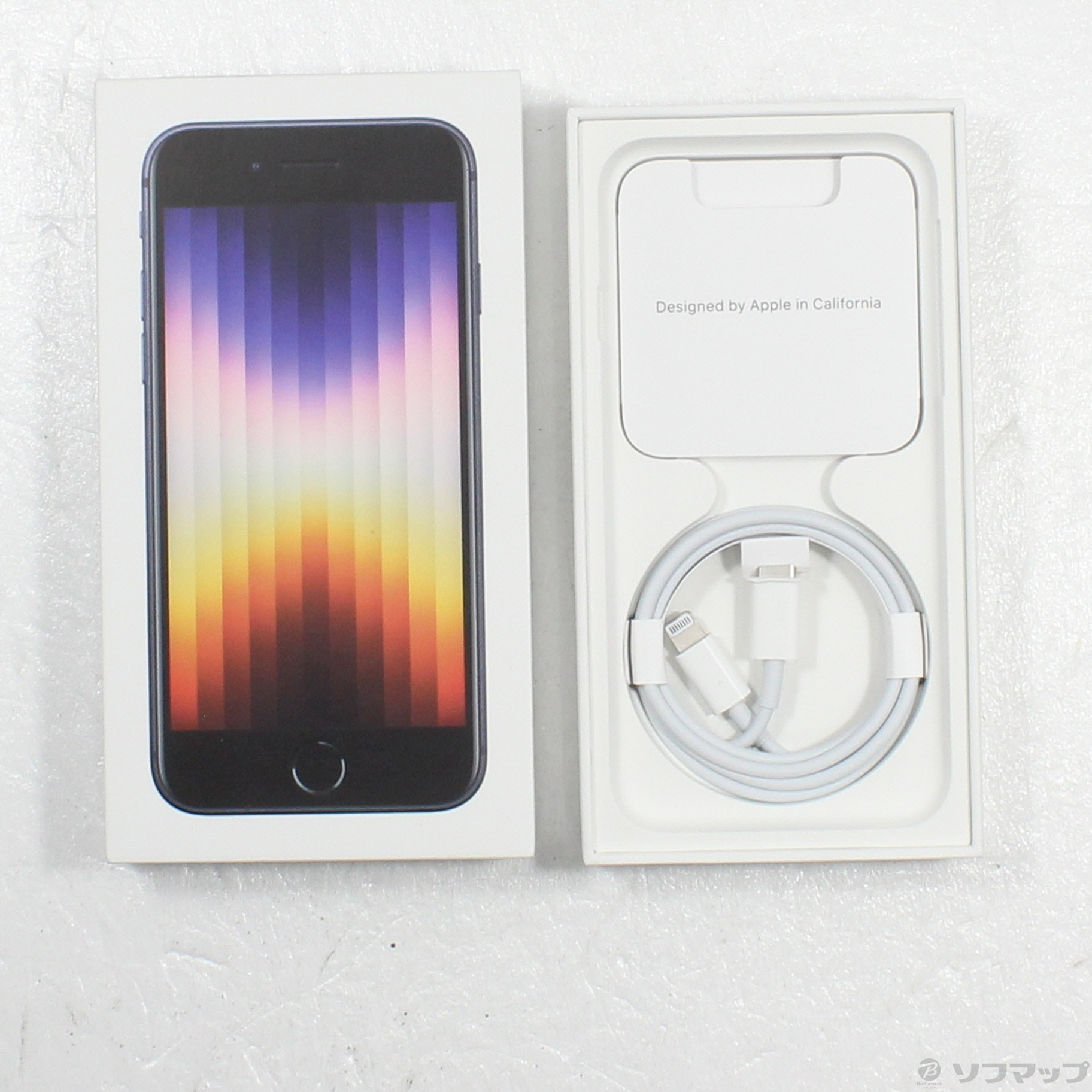 中古】iPhone SE 第3世代 64GB ミッドナイト MMYC3J／A SIMフリー