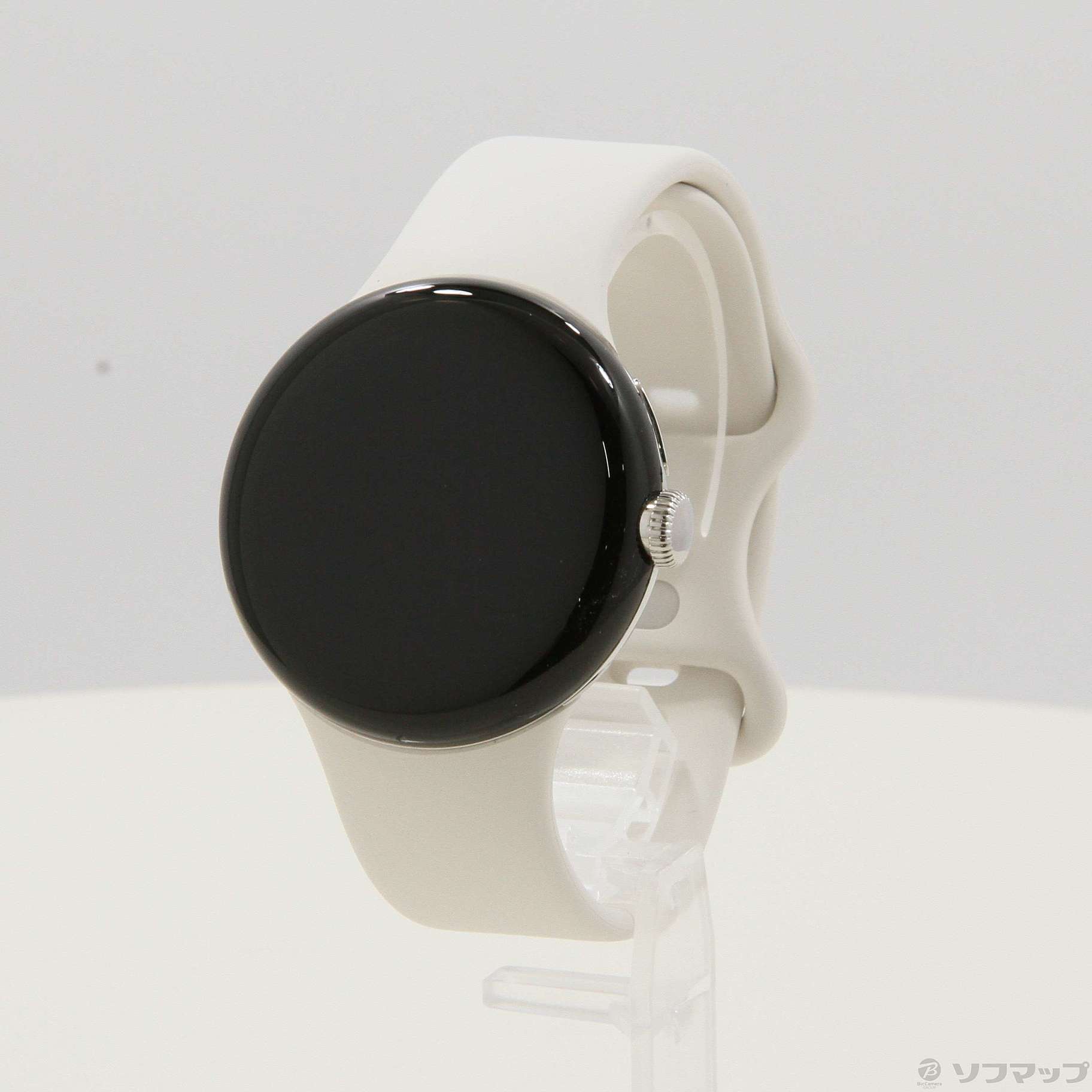 中古】Google Pixel Watch Polished Silverケース／Chalk アクティブ
