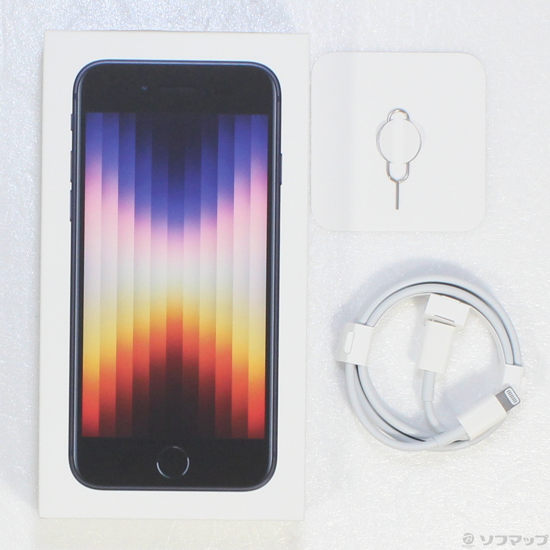 中古】iPhone SE 第3世代 64GB ミッドナイト MMYC3J／A SIMフリー