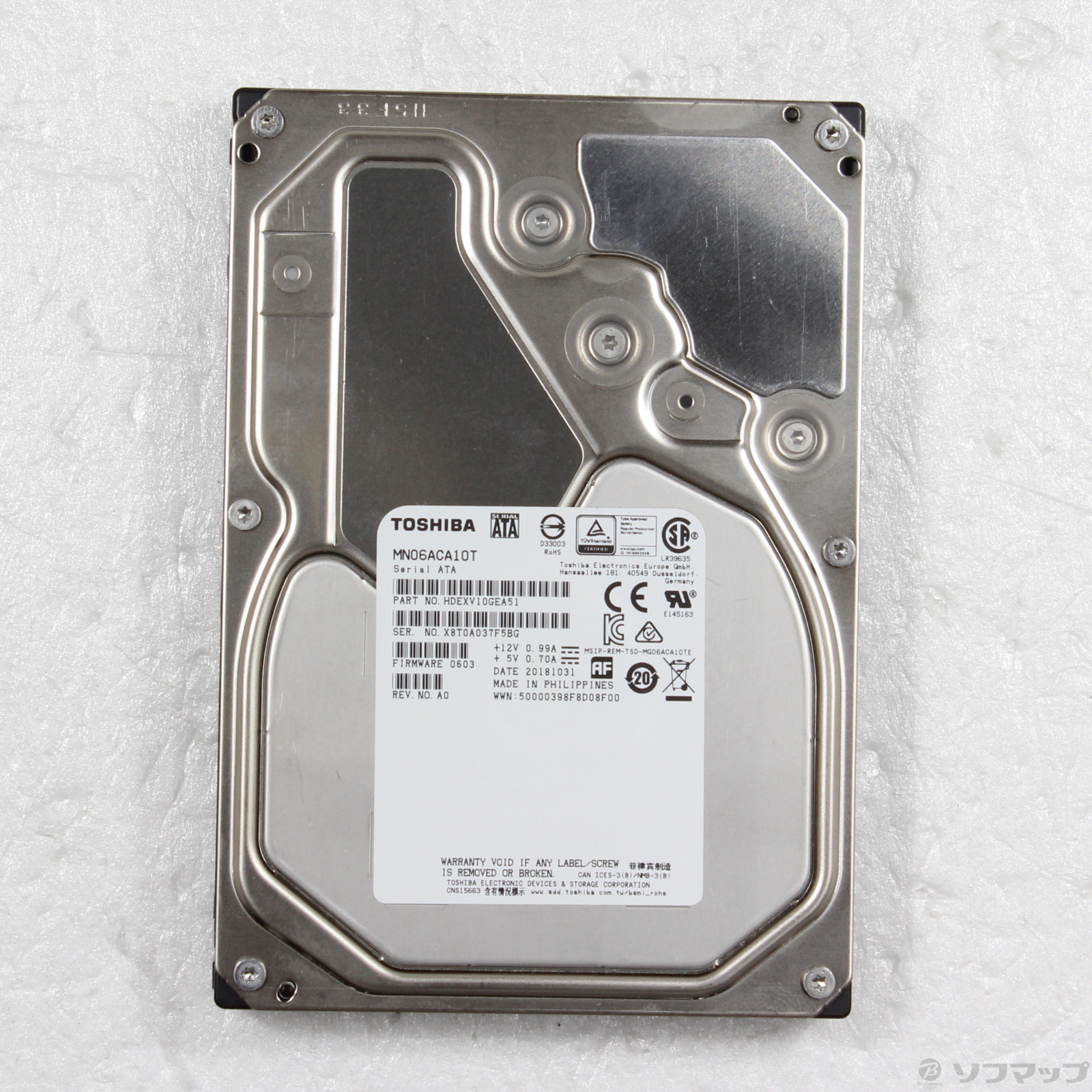 TOSHIBA MN06ACA10T 東芝 HDD 10TB ハードディスク | sensitivity.com.br