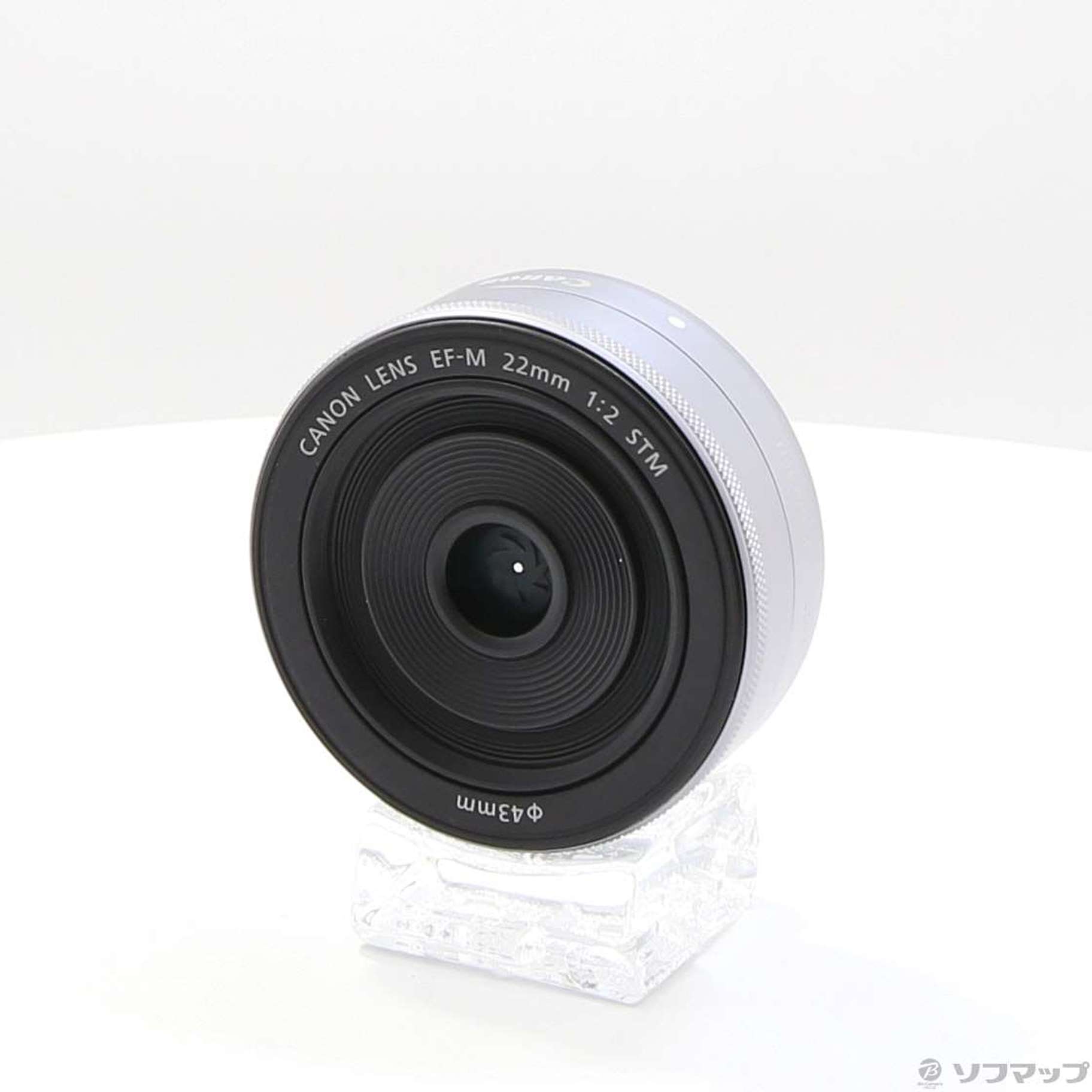 中古品〕 EF-M 22mm F2 STM シルバー (レンズ)(CANON Mマウント)｜の 