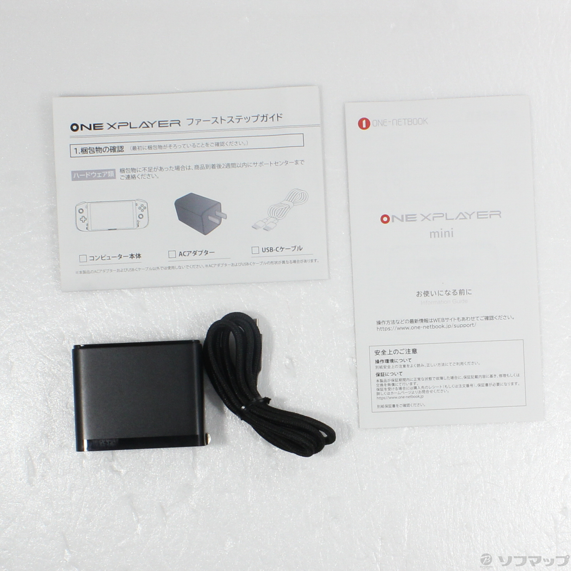 中古】ONEXPLAYER mini ONEXMJI-B10R ブラック&オレンジ 