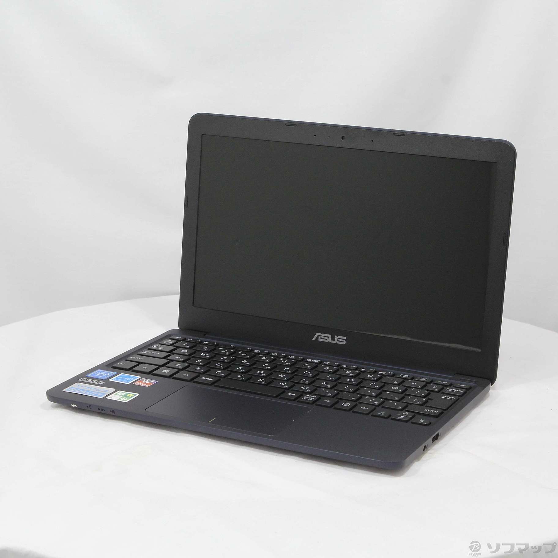 格安安心パソコン VivoBook E200HA E200HA-8350B ダークブルー 〔Windows 10〕 ［Atom x5-Z8350  (1.44GHz)／4GB／eMMC32GB／11.6インチワイド］